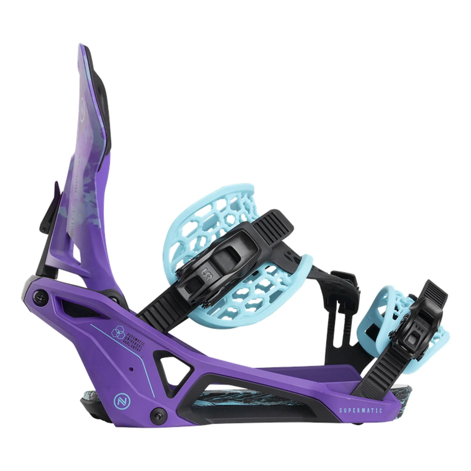 Nidecker Supermatic Snowboard Bindings 2025 Joker Purple - Image 4
