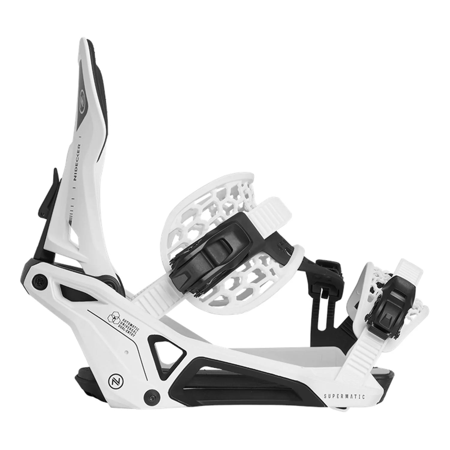 Nidecker Supermatic Snowboard Bindings 2025 White - Image 3