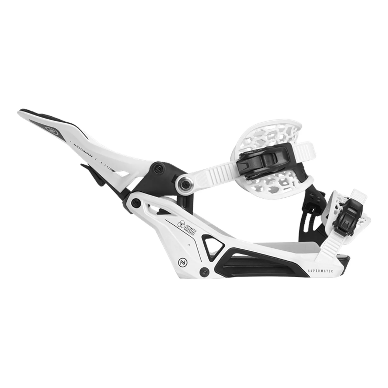Nidecker Supermatic Snowboard Bindings 2025 White - Image 4