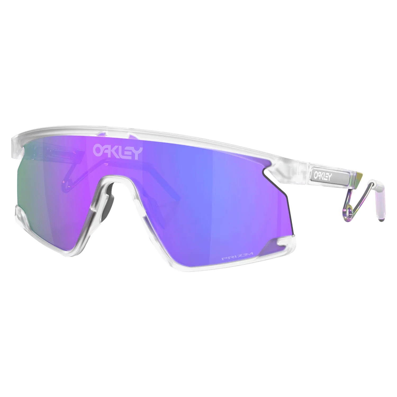 Oakley BXTR Metal Sunglasses Matte Clear/Prizm Violet