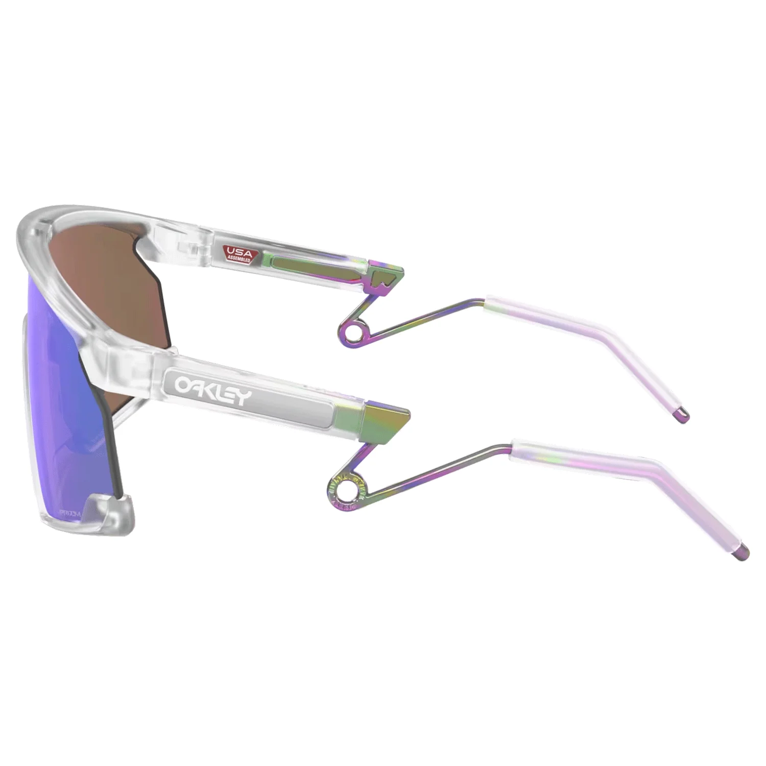 Oakley BXTR Metal Sunglasses Matte Clear/Prizm Violet - Image 2