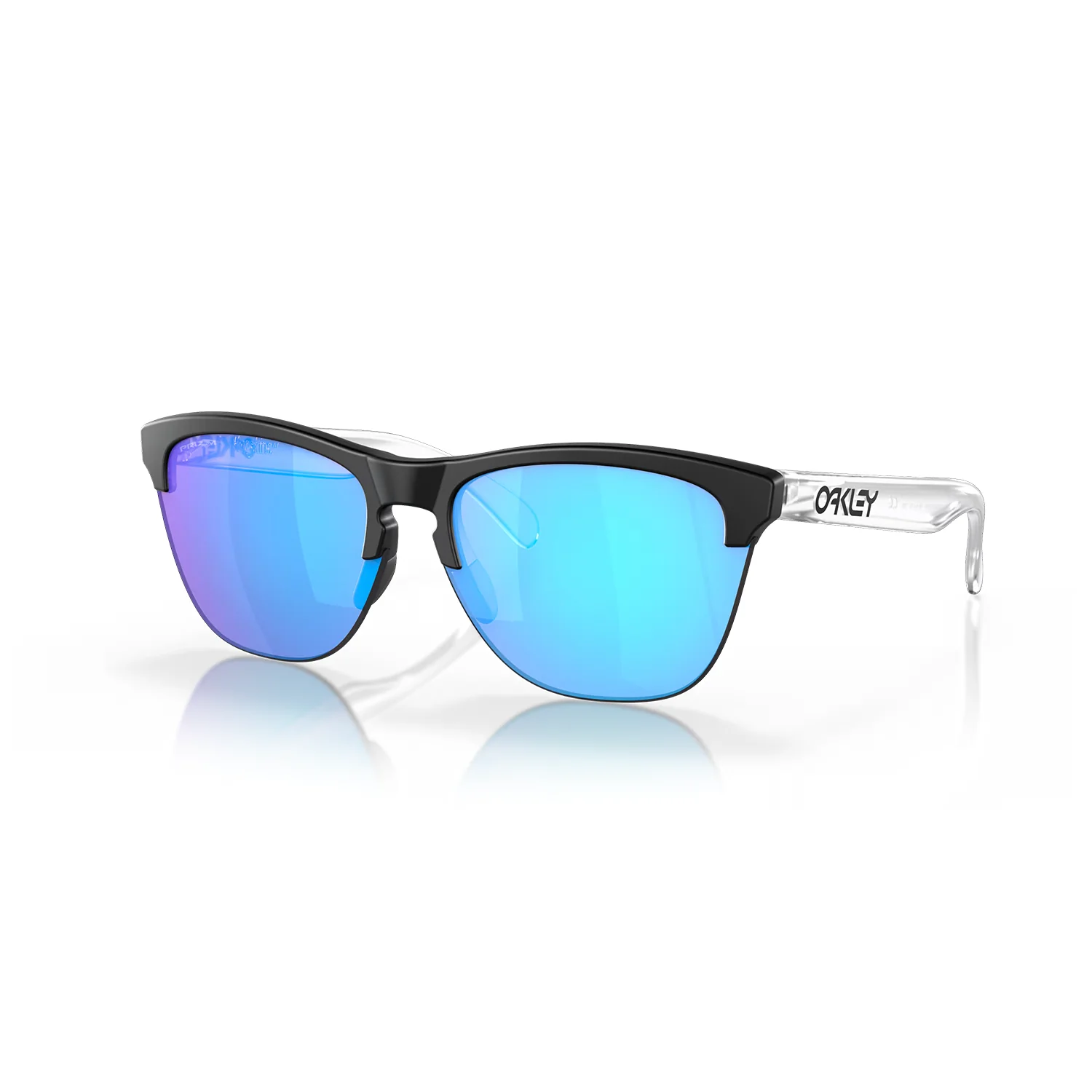 Oakley Frogskins Lite Sunglasses Matte Black/Matte Clear/Prizm Sapphire