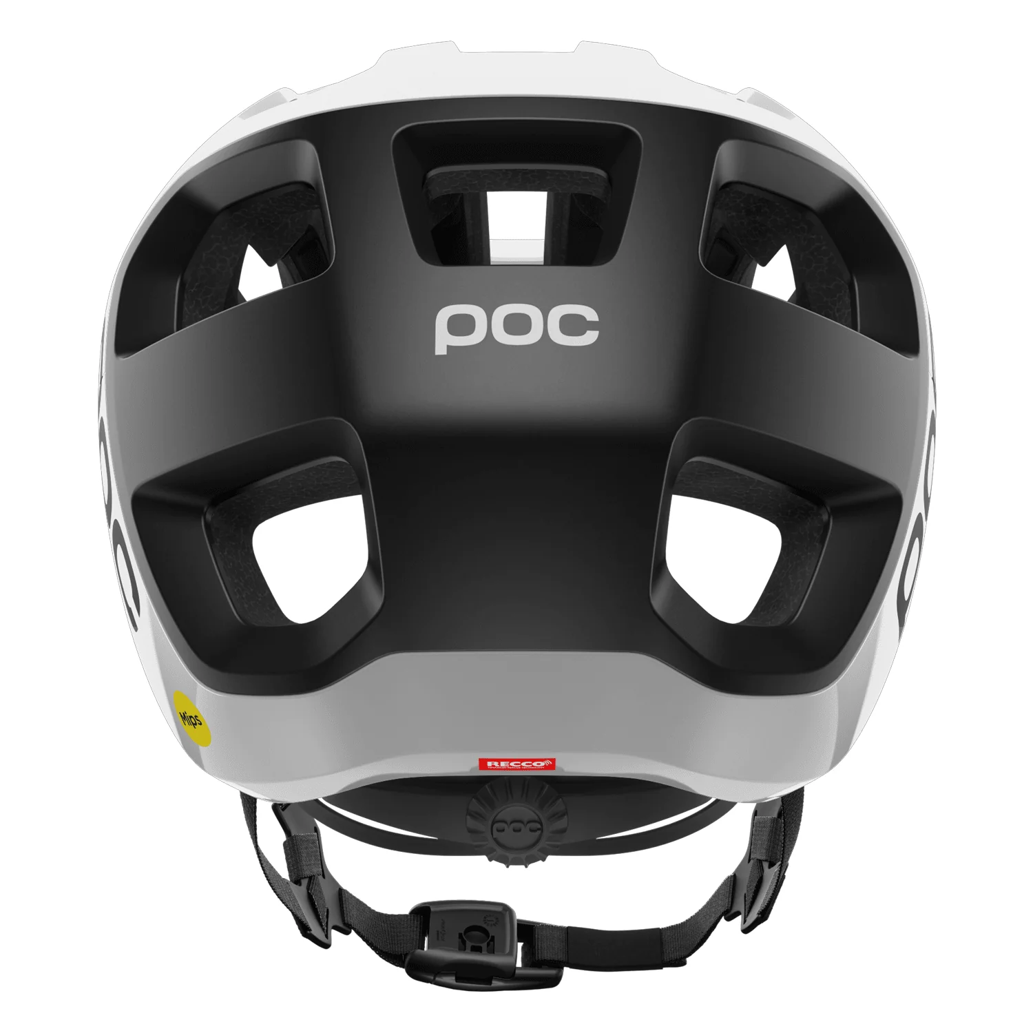 POC Cularis Helmet Uranium Black Matt/Hydrogen White w/Logo - Image 4