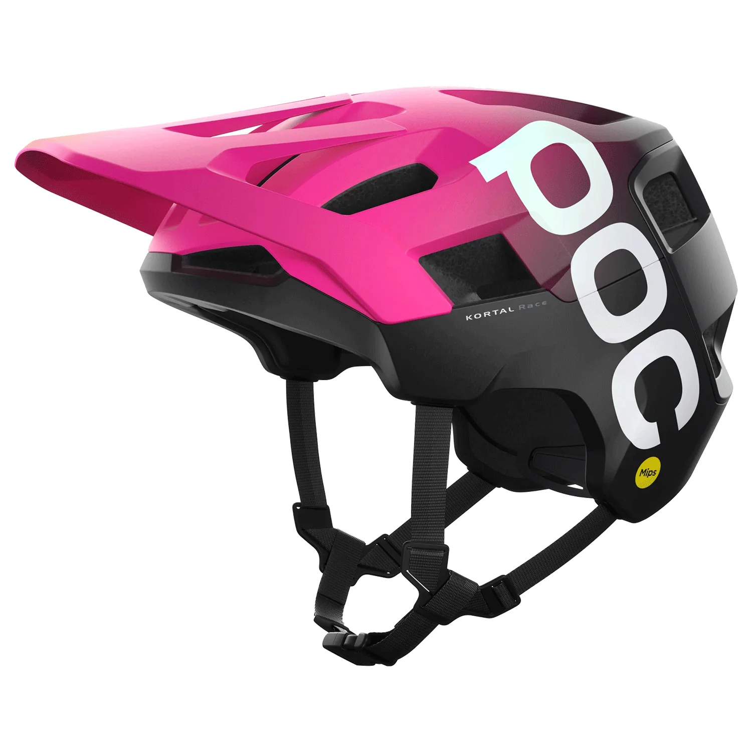 POC Unisex Kortal Race MIPS Helmet Fluorescent Pink/Uranium Black Matt