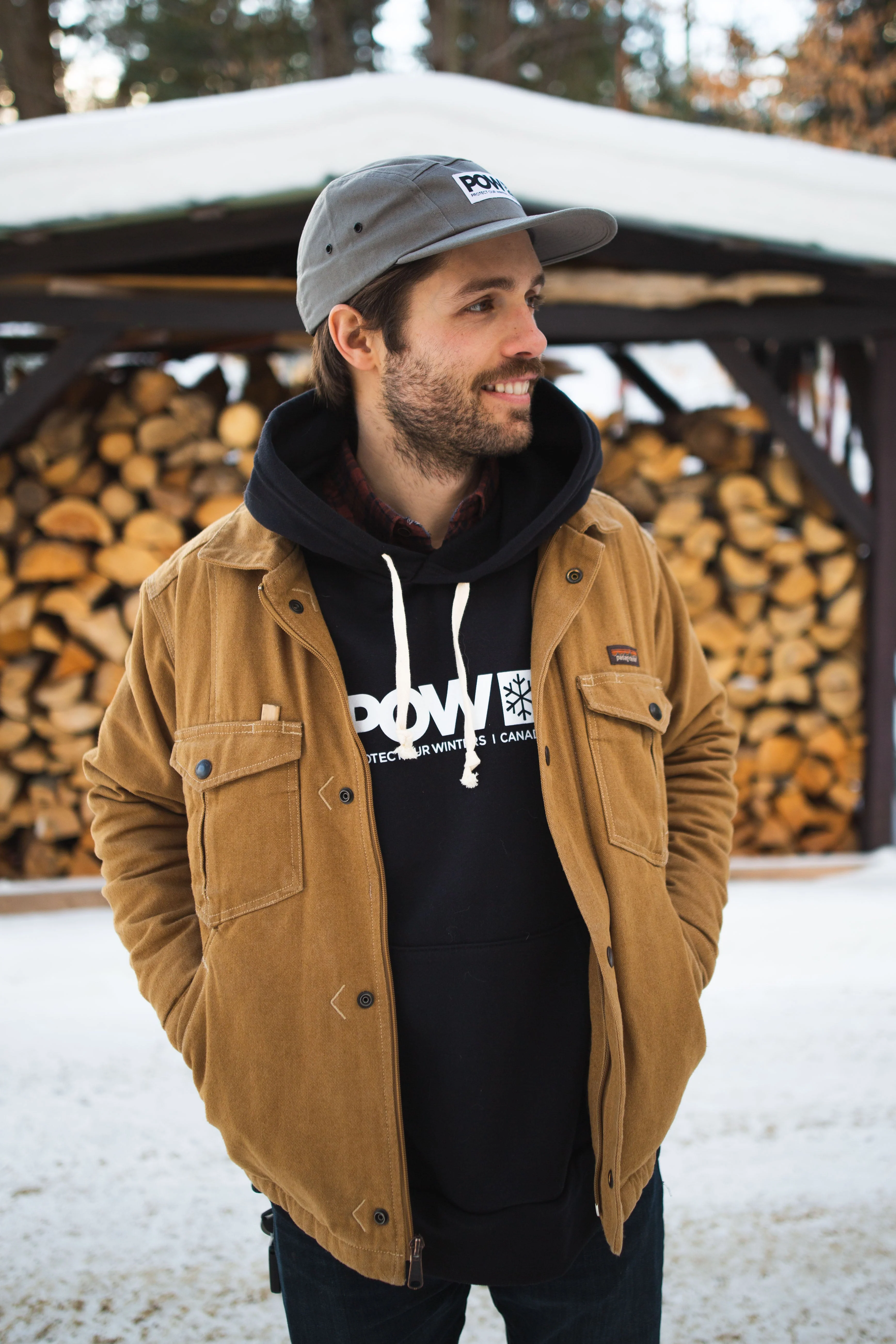 POW Canada Logo Hoodie Black - Image 8