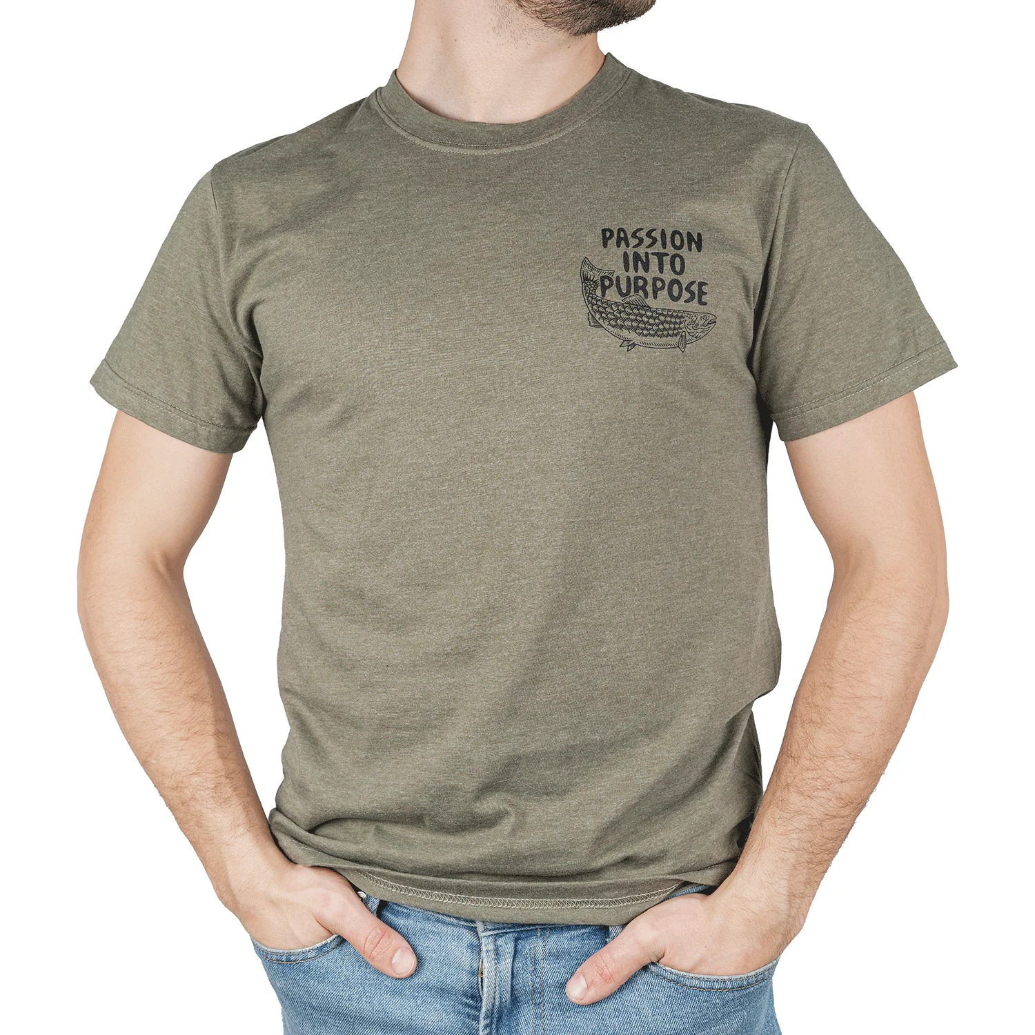 POW Canada Sarah King Artist Series T-Shirt Green Heather - Image 5