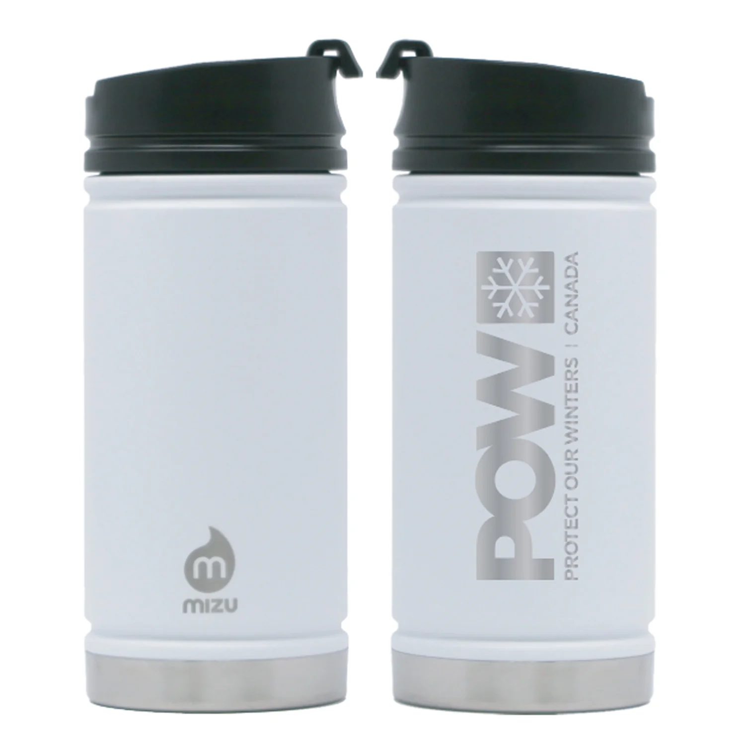 POW Canada x Mizu V5 Bottle (Online Exclusive) White