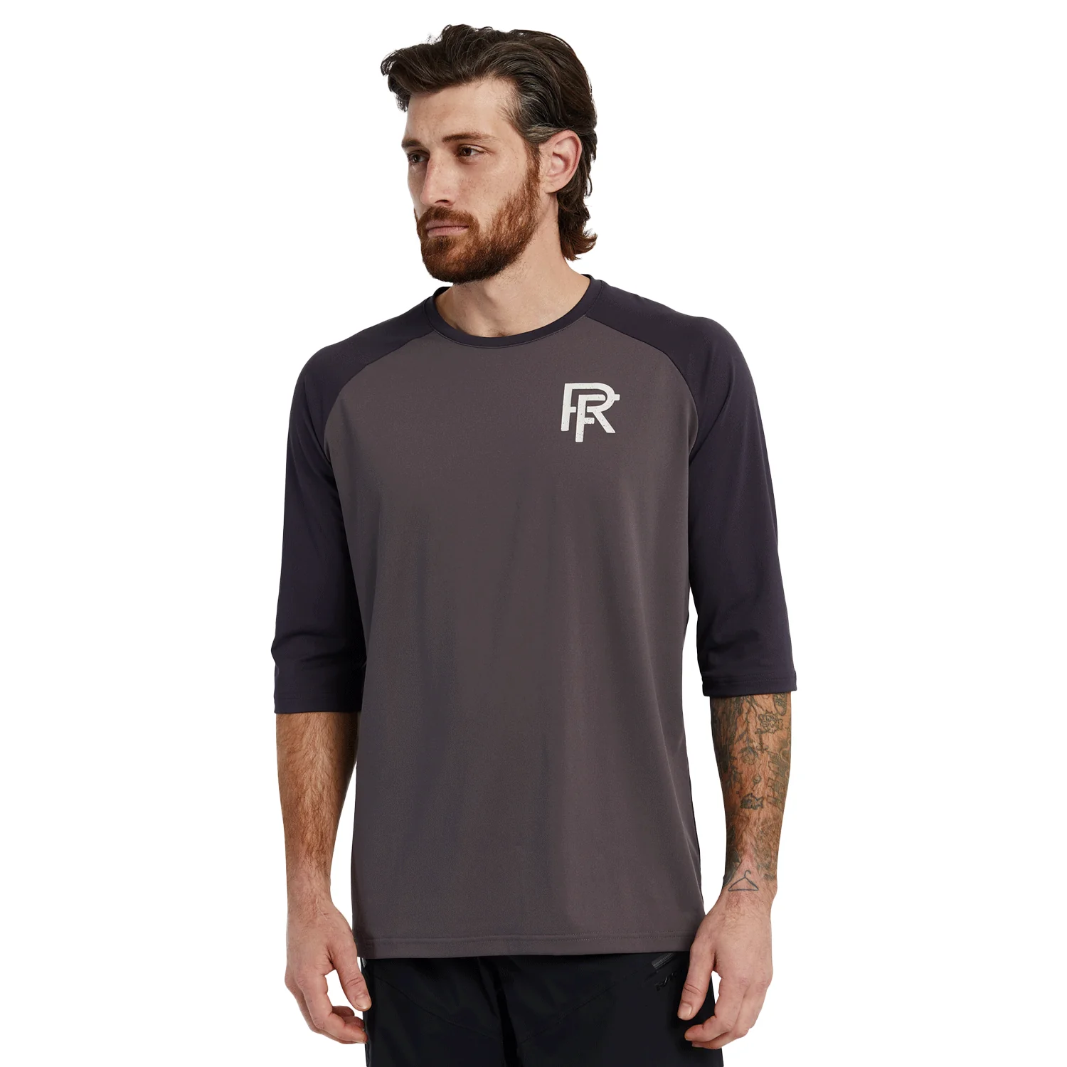 Race Face Men's Commit 3/4 Sleeve Shirt Charcoal