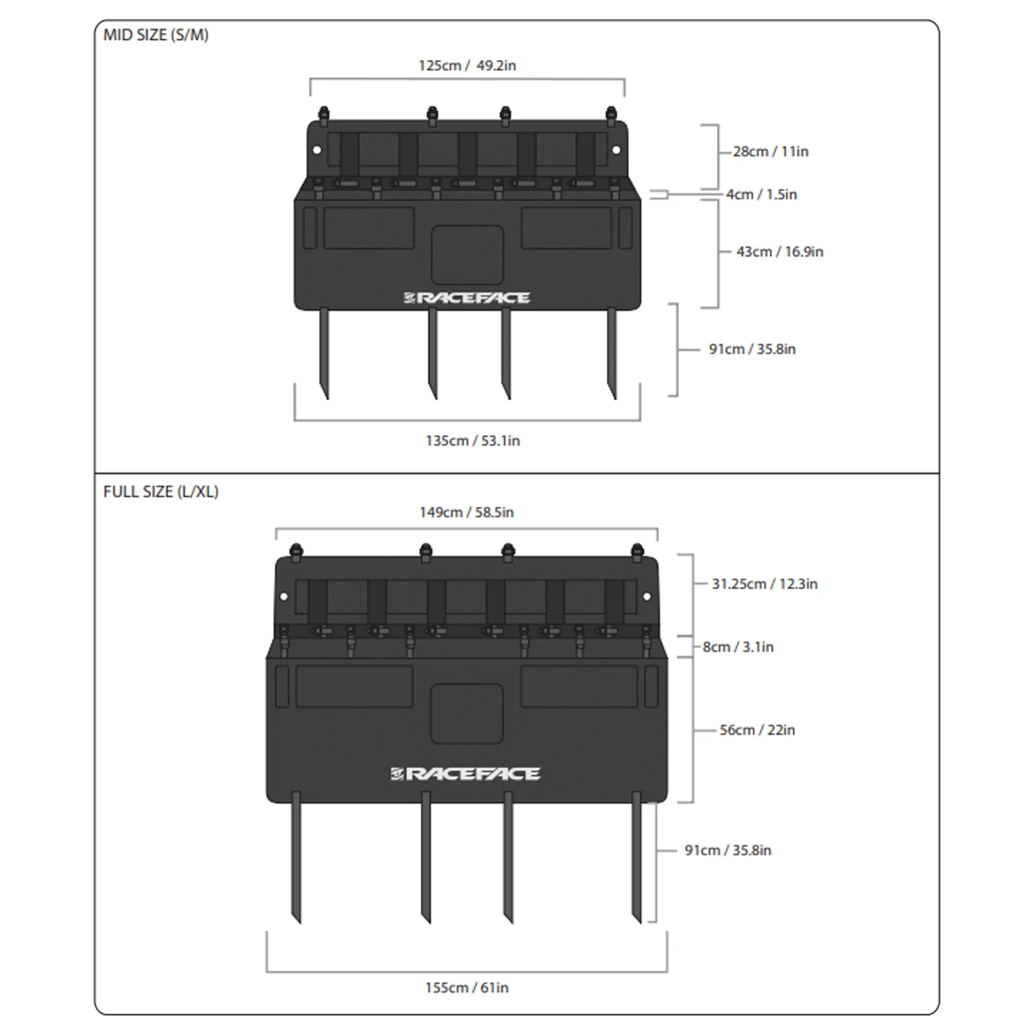 Race Face T2 Full Tailgate Pad Inferno - Image 3