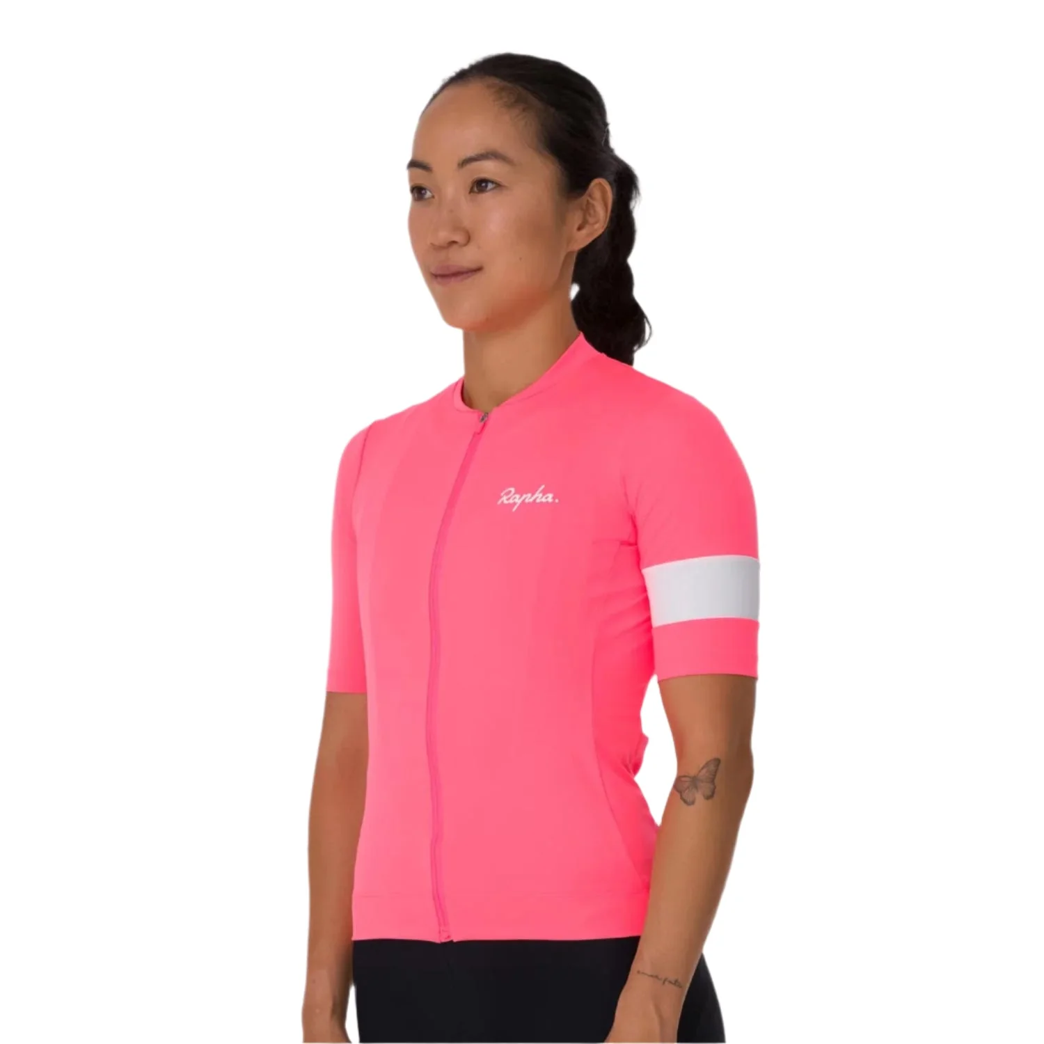 Rapha Women's Core Cycling Jersey Visibility Pink/White - Image 4