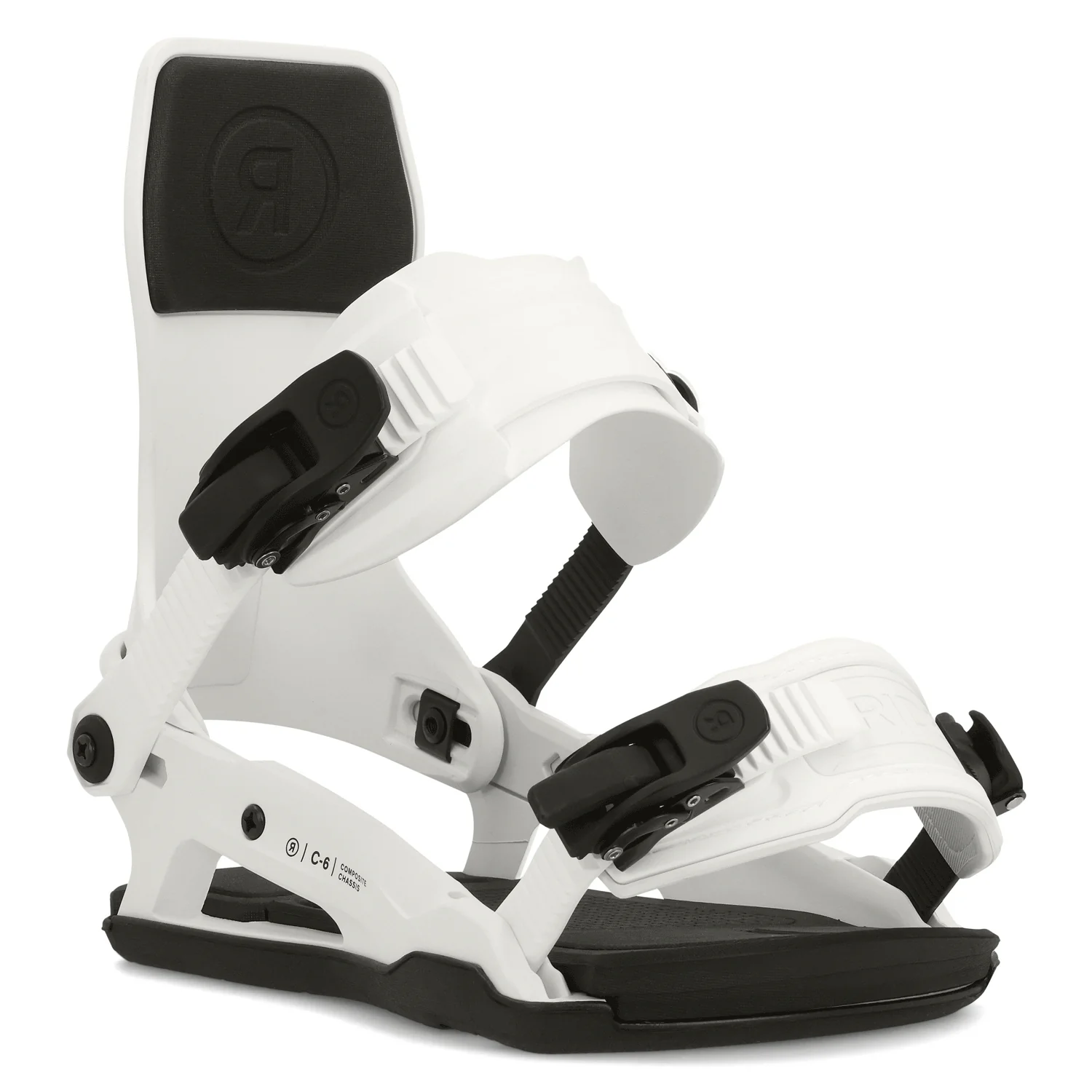 Ride Men's C-6 Snowboard Bindings 2024 White - Image 2