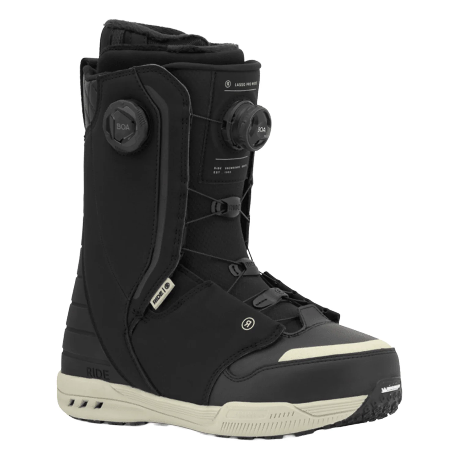 Ride Men's Lasso Pro Wide Snowboard Boots 2026 Black