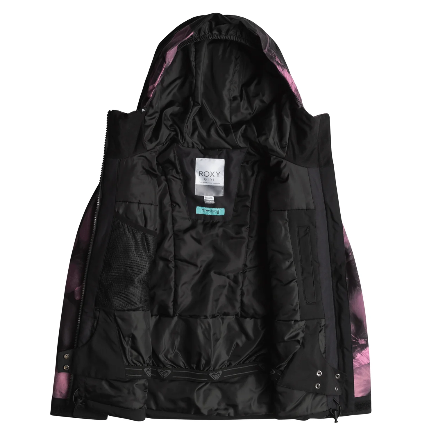 Roxy Kids Silverwinter Jacket 2024 True Black Pansy - Image 3