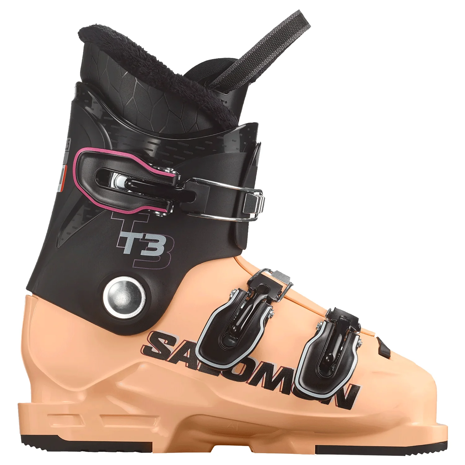 Salomon Kids T3 RT Ski Boot 2027 Black/Beach Sand/White