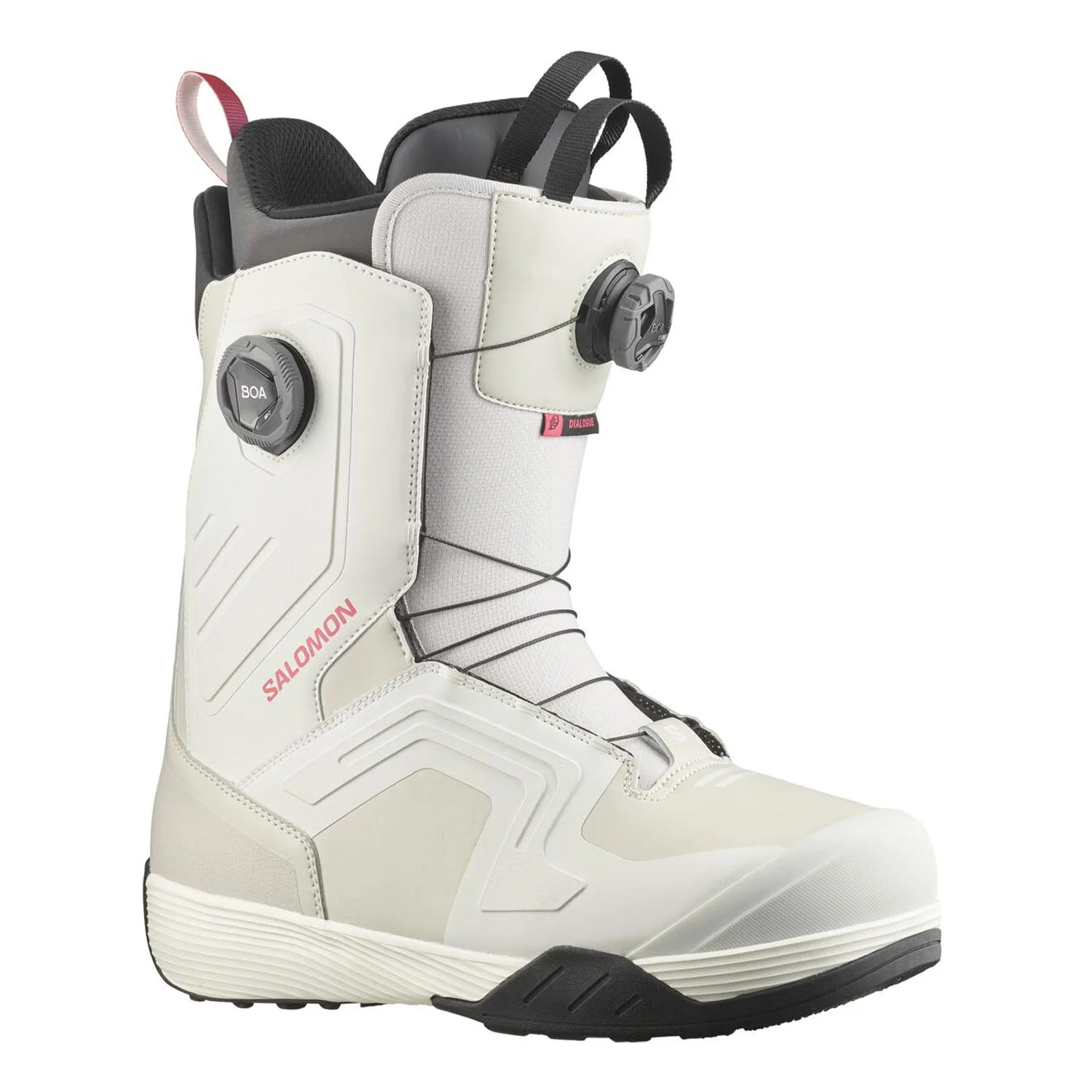Salomon Men's Dialogue Dual BOA Snowoard Boots 2025 Vaporous Gray/Antarctica/Calypso Coral
