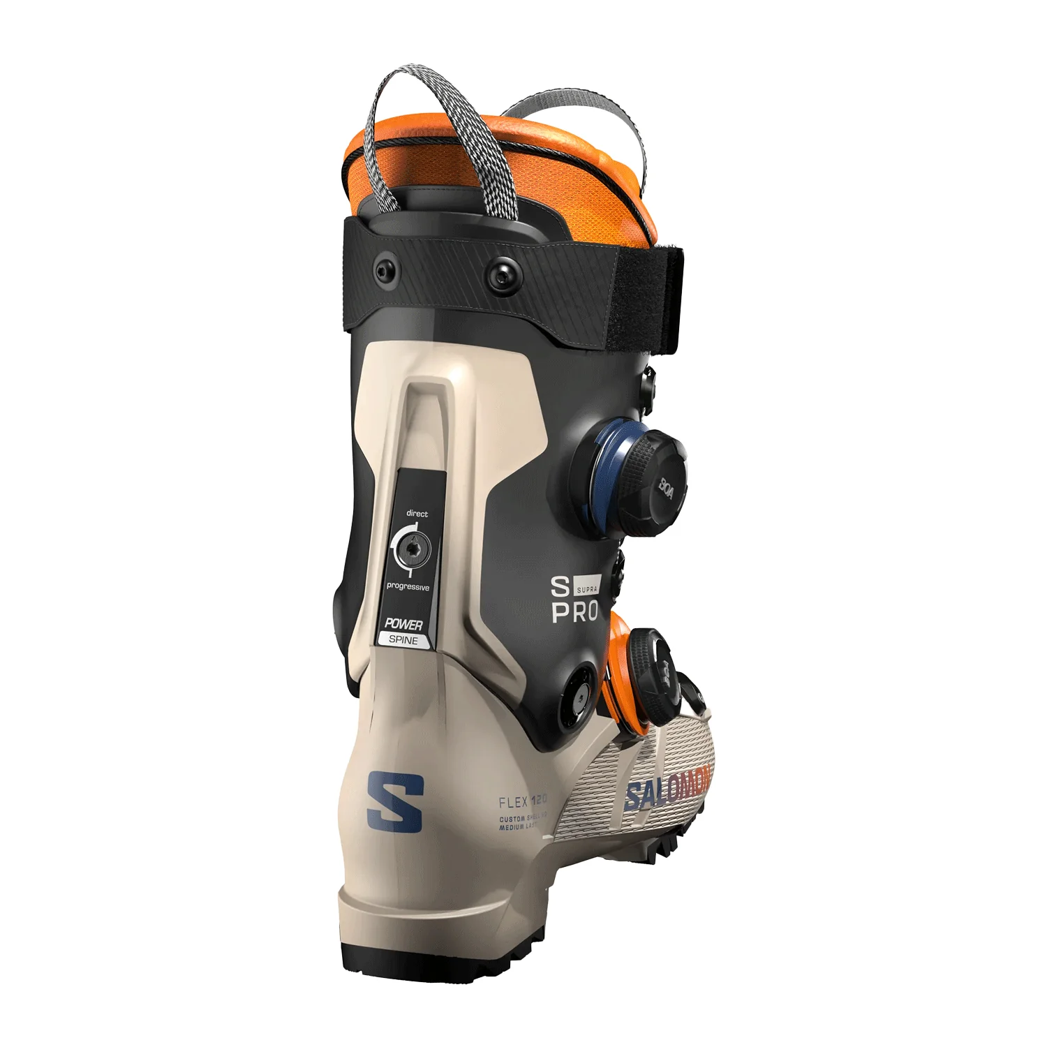 Salomon Men's S/Pro Supra Dual BOA 120 Ski Boot 2026 Humus/Black/Orange Tiger - Image 2