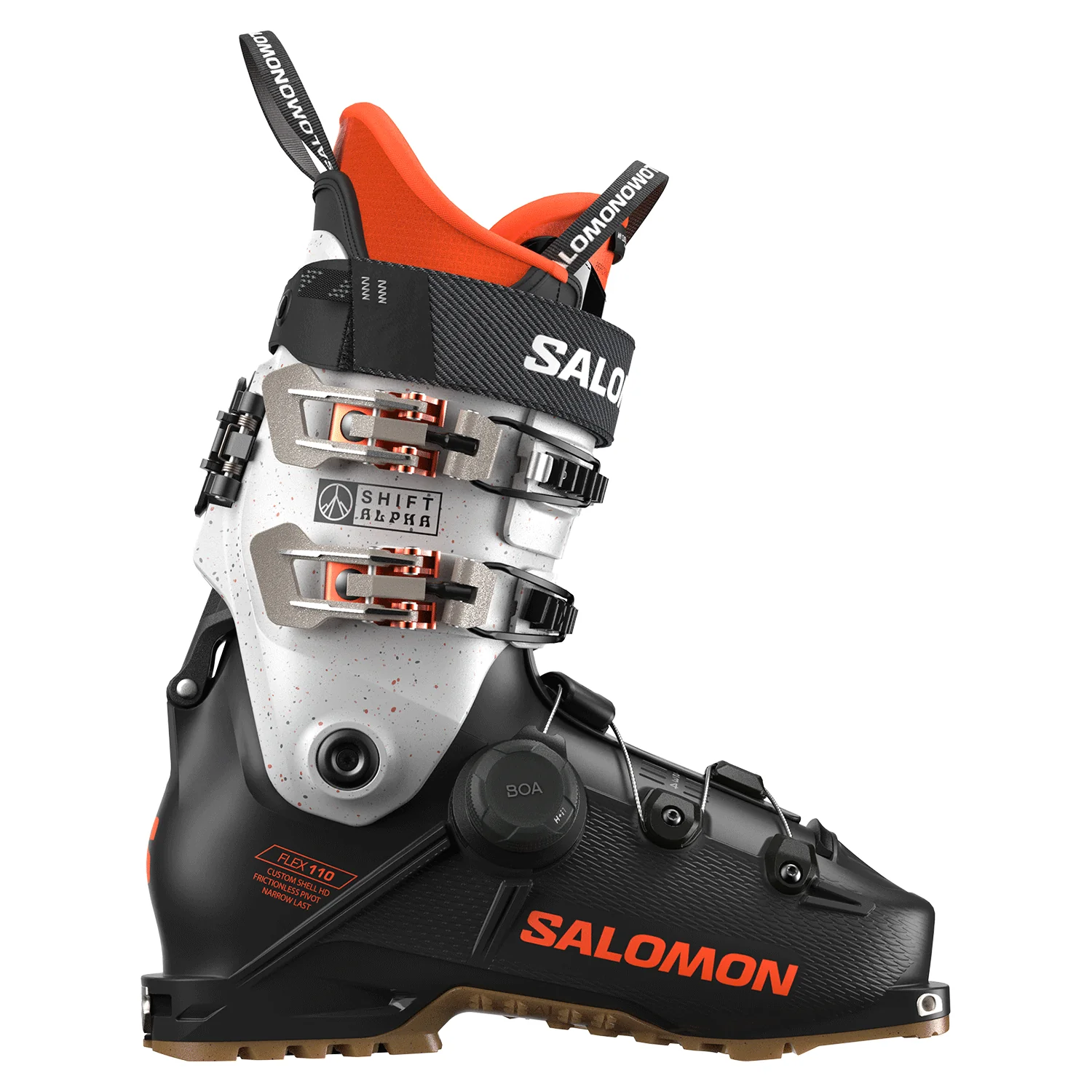 Salomon Men's Shift Alpha Boa 110 Ski Boot 2026 Black/Orange Tiger