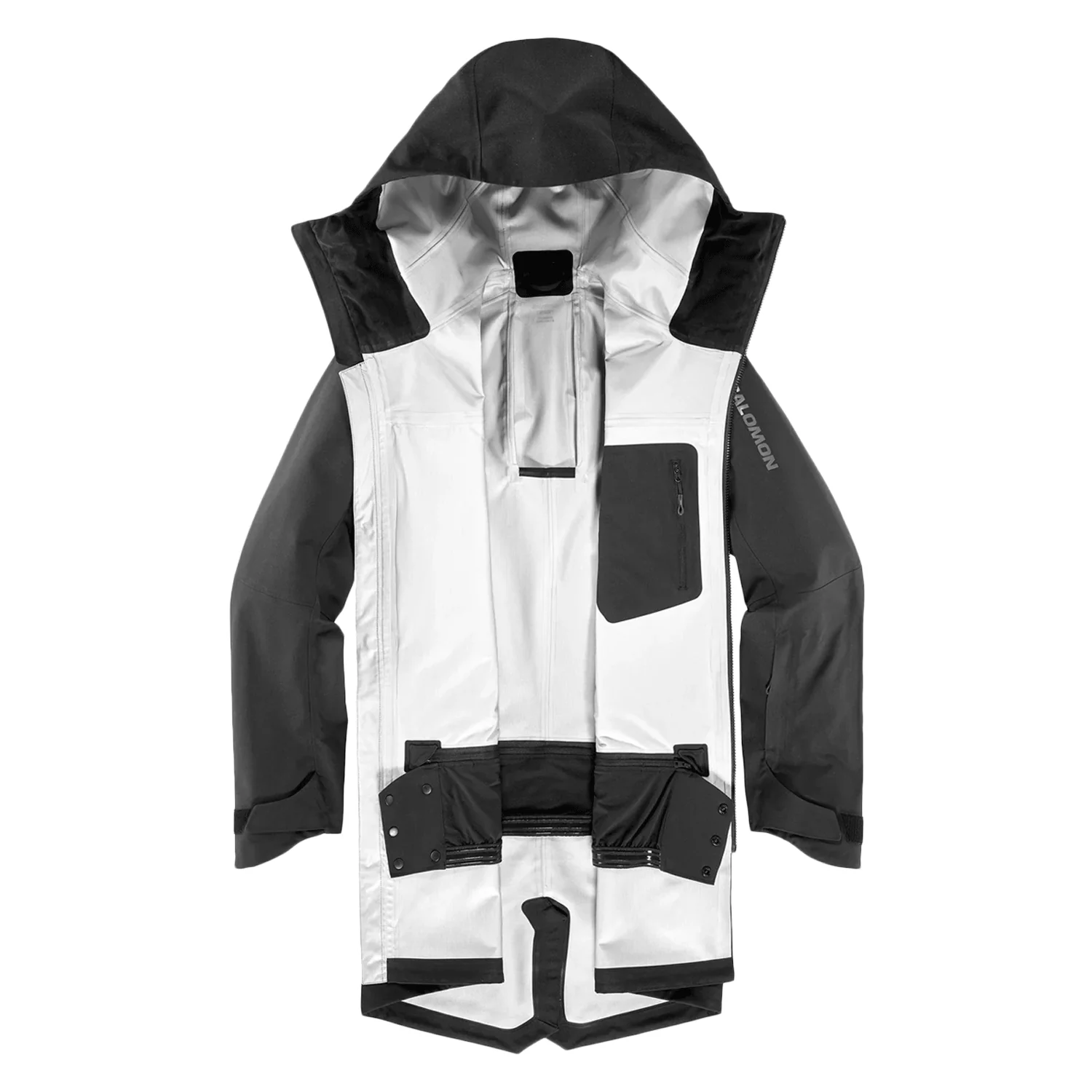 Salomon Men's Stance 3L Long Jacket 2024 Deep Black/Periscope - Image 3