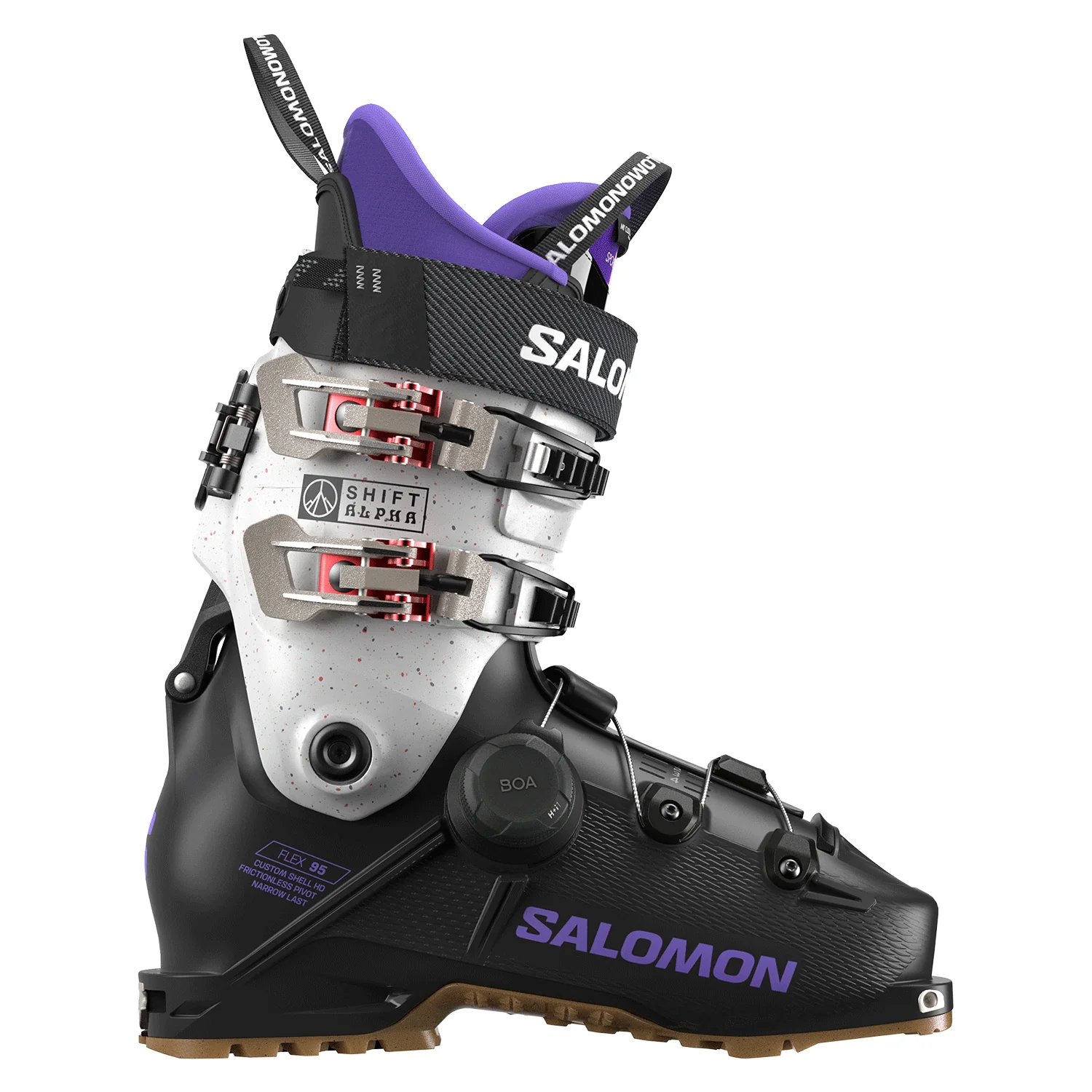 Salomon Women's Shift Alpha Boa 95 Ski Boot 2026 Black/Ultra Violet