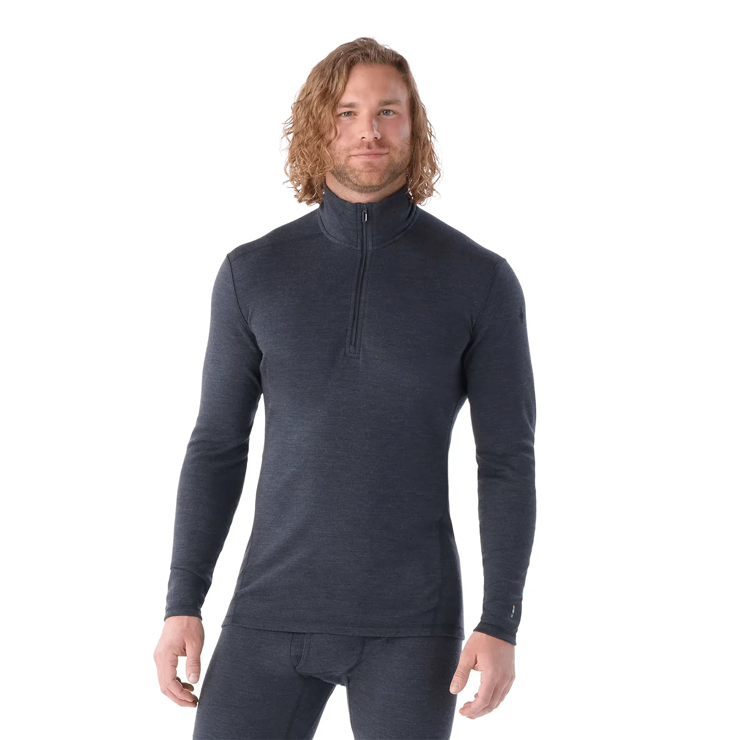 Smartwool Men's Classic Thermal Merino Base Layer 1/4 Zip 2026 Charcoal Heather