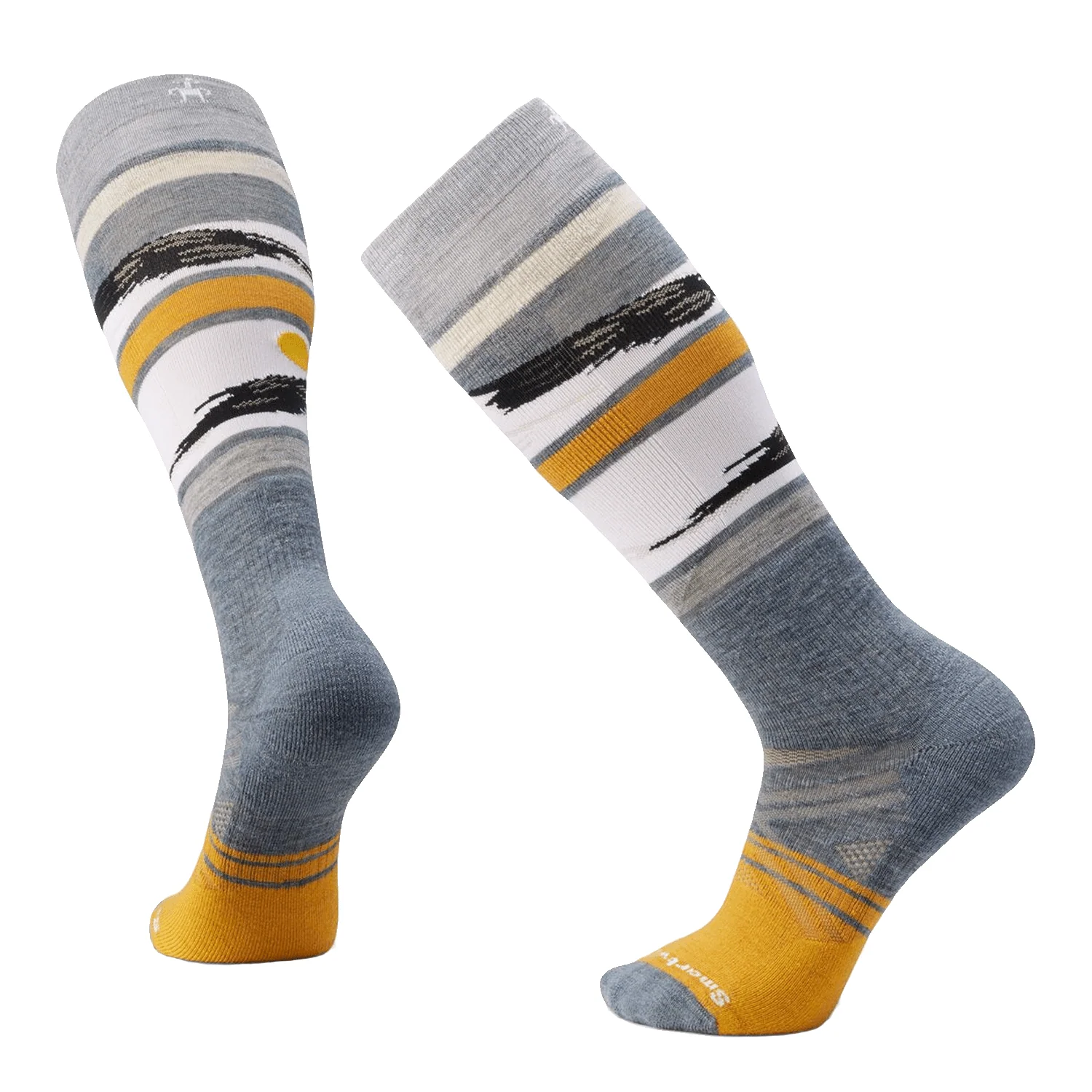 Smartwool Men's Full Cushion Midnight Print Snow Sock Pewter Blue