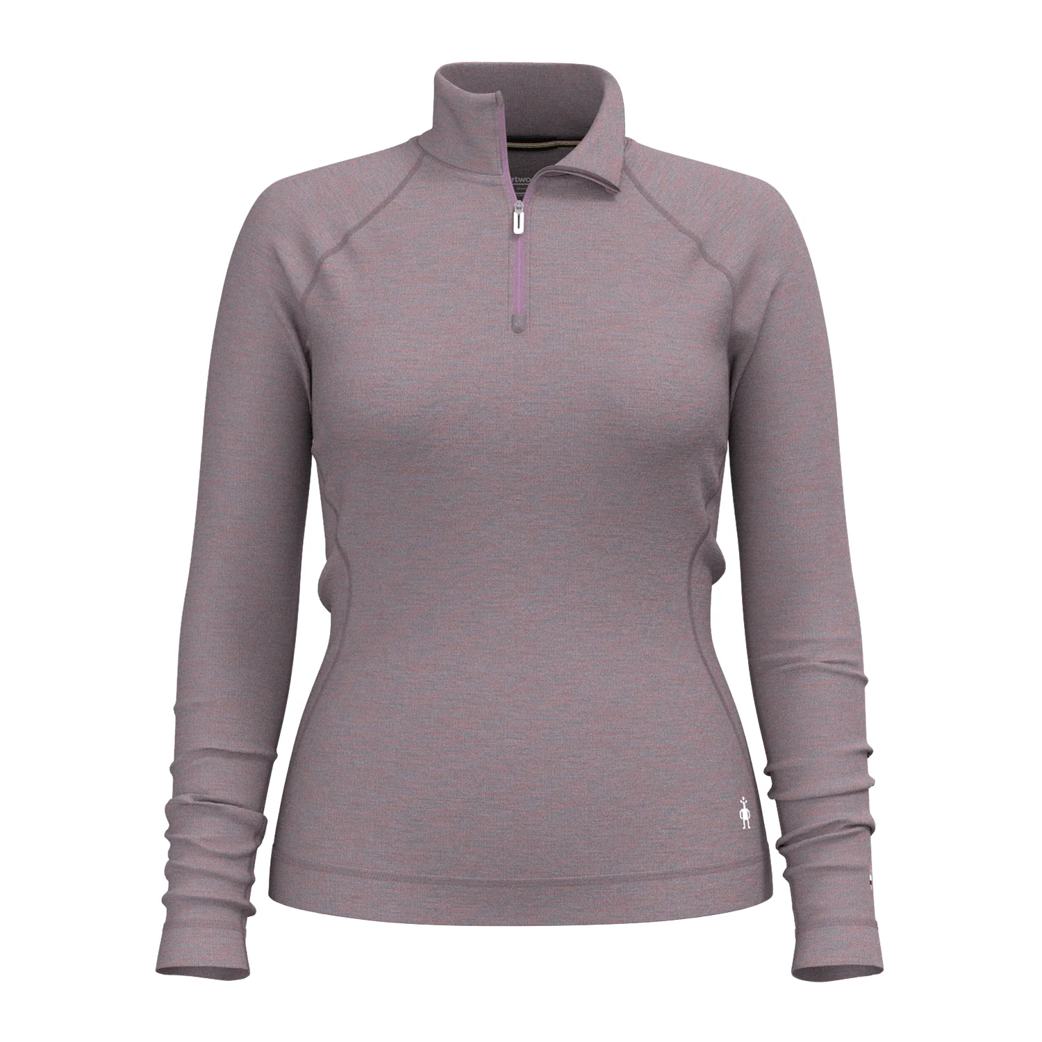 Smartwool Women's Classic Thermal Merino Base Layer 1/4 Zip 2026 Chalk Violet Heather - Image 3