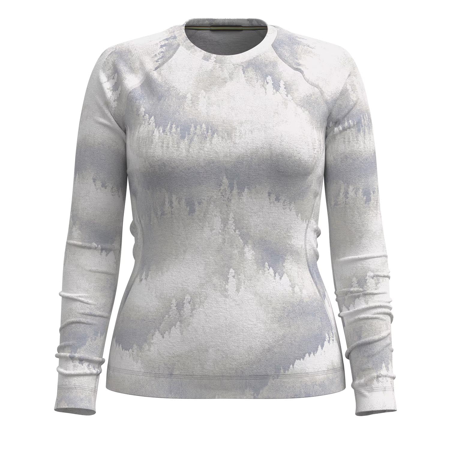 Smartwool Women's Classic Thermal Merino Base Layer Crew Boxed Light Grey Foggy Pines - Image 3