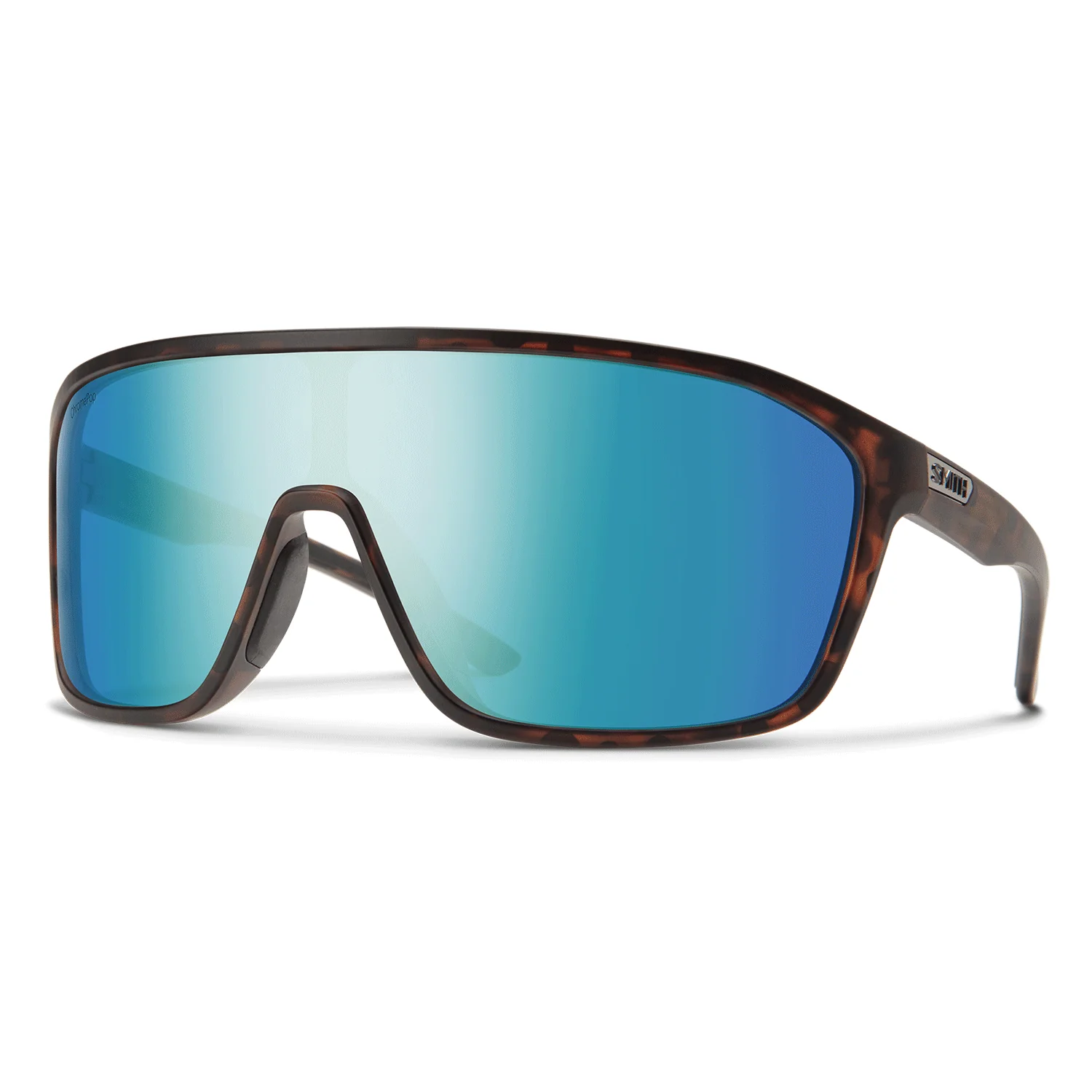 Smith Boomtown Sunglasses Matte Tortoise/ChromaPop Polarized Opal Mirror