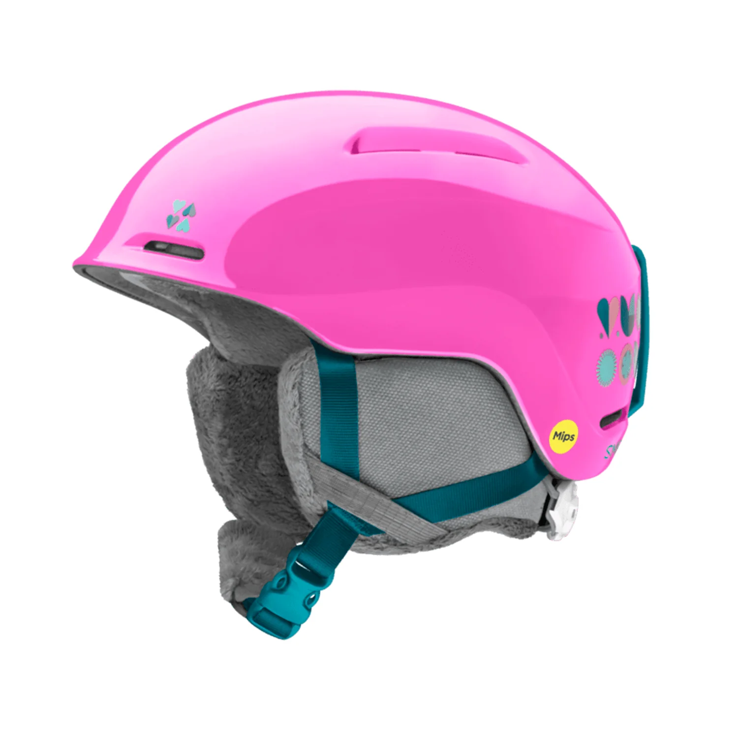 Smith Glide Jr. MIPS Helmet Vivid Pink Hearts