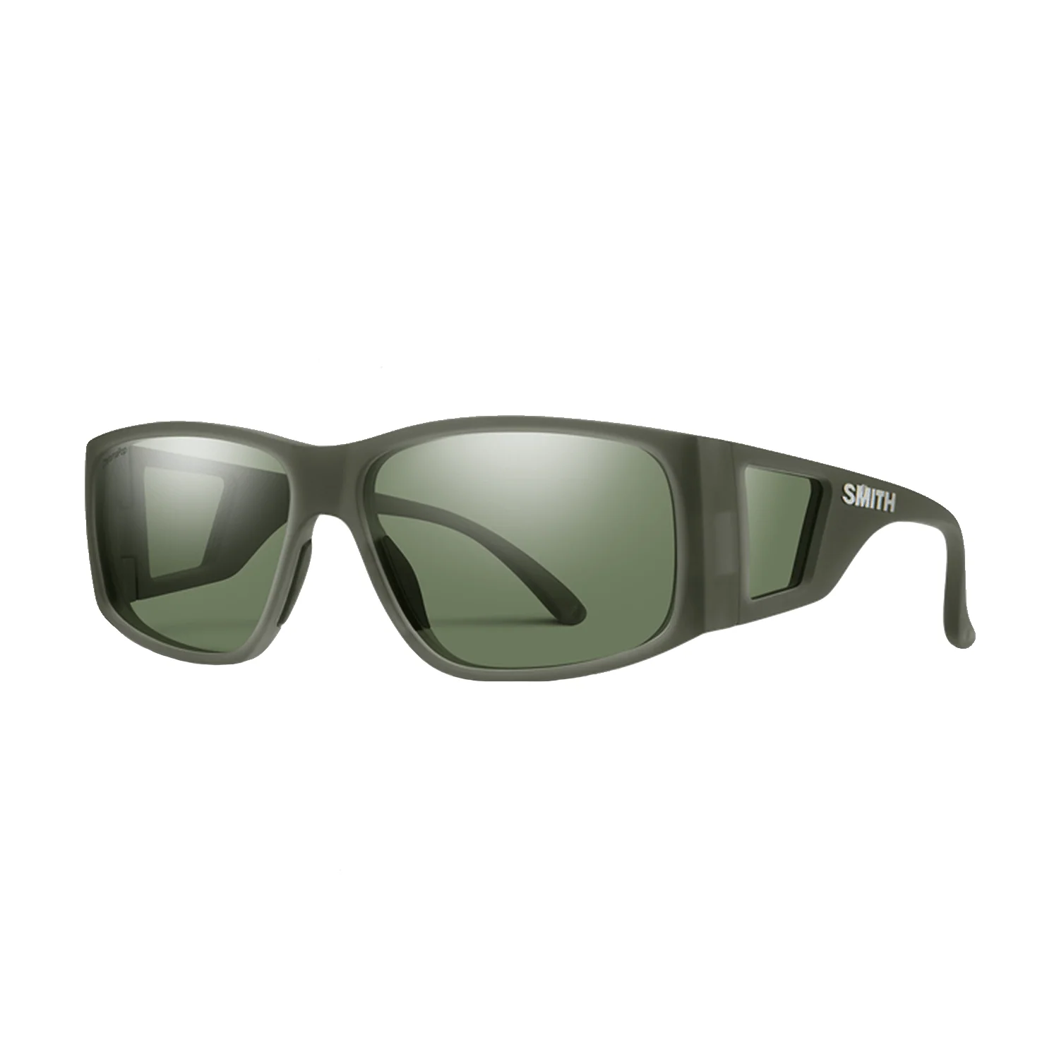 Smith Monroe Peak Sunglasses Matte Moss Crystal/ChromaPop Polarized Gray Green