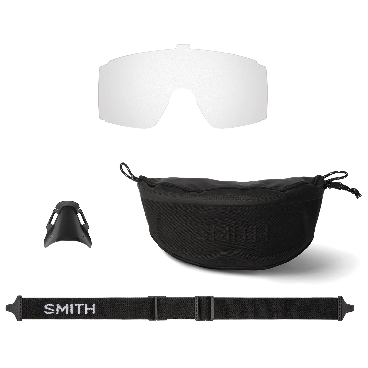 Smith Pursuit Sunglasses Matte Black/ChromaPop Glacier Photochromic Copper Blue Mirror + Clear - Image 2