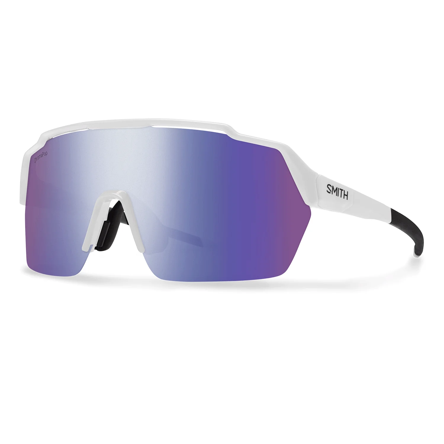 Smith Shift Split MAG Sunglasses White/ChromaPop Violet Mirror + Clear
