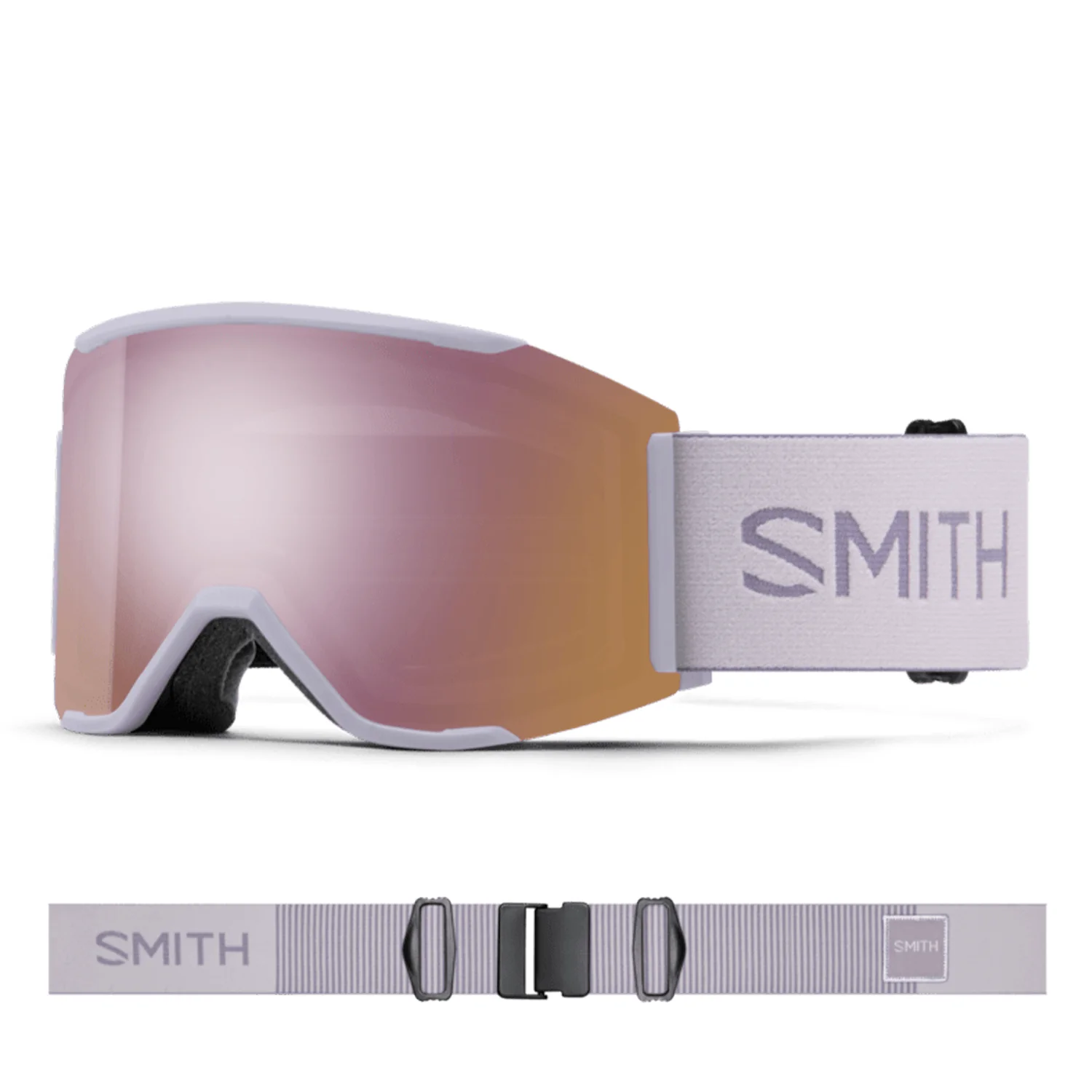 Smith Squad MAG Goggles Lunar Fog/ChromaPop Everyday Rose Gold Mirror + ChromaPop Storm Rose Flash