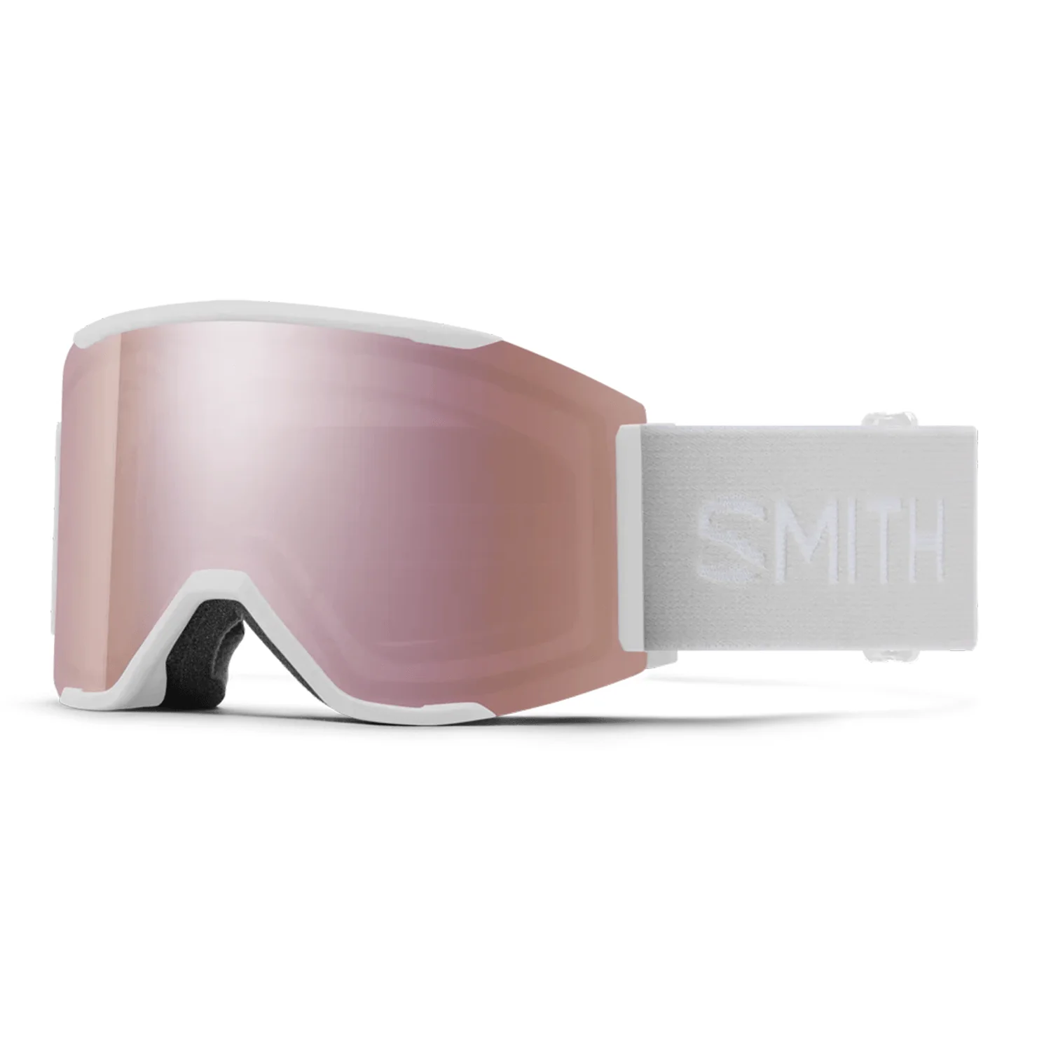 Smith Squad MAG Low Bridge Fit Goggles White Vapor/ChromaPop Everyday Rose Gold Mirror + ChromaPop Storm Rose Flash