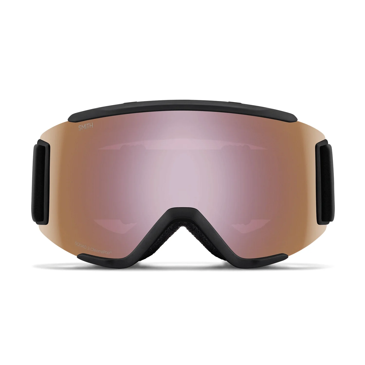 Smith Squad S Low Bridge Fit Goggles Black/ChromaPop Everyday Rose Gold Mirror + Clear