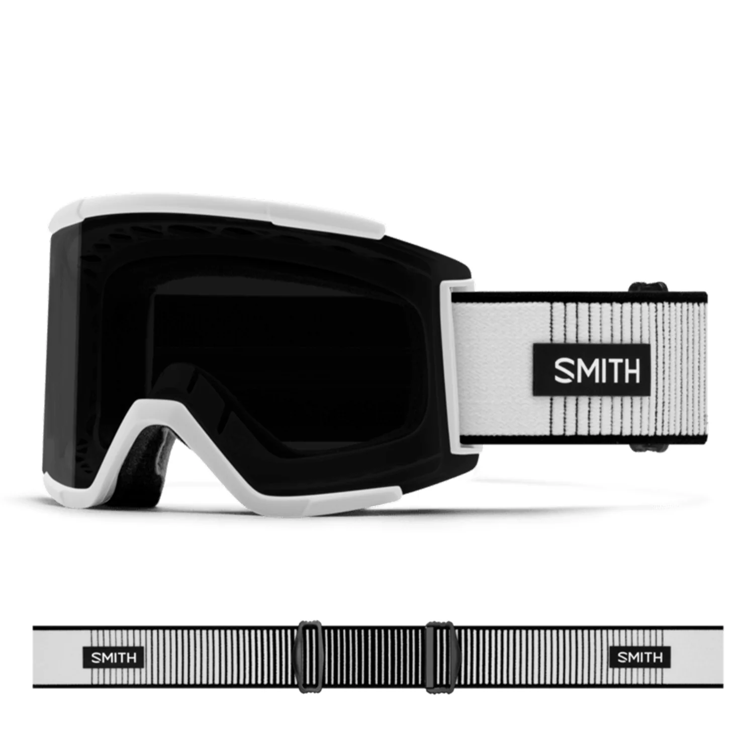 Smith Squad XL Goggles White Fade Out/ChromaPop Sun Black + ChromaPop Storm Blue Sensor Mirror
