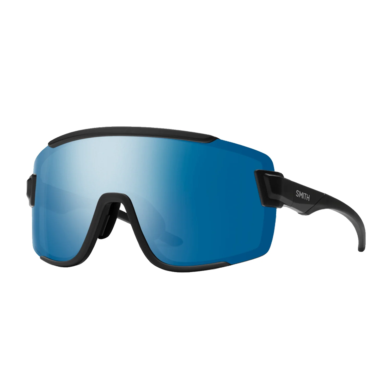 Smith Wildcat Sunglasses Matte Black/ChromaPop Polarized Blue Mirror + Clear