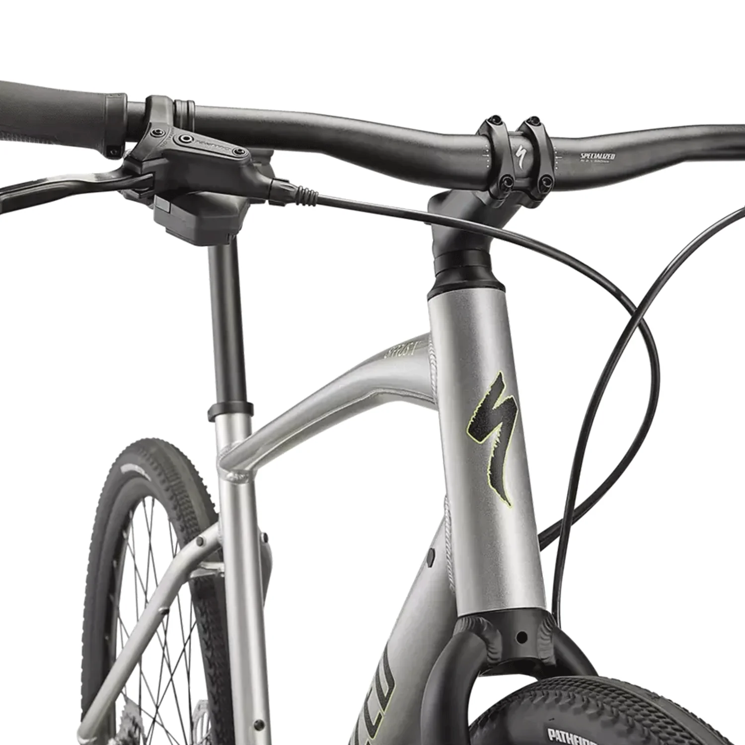 Specialized Sirrus X 3.0 Bike 2024 Flake Silver/Ice Yellow/Black - Image 2