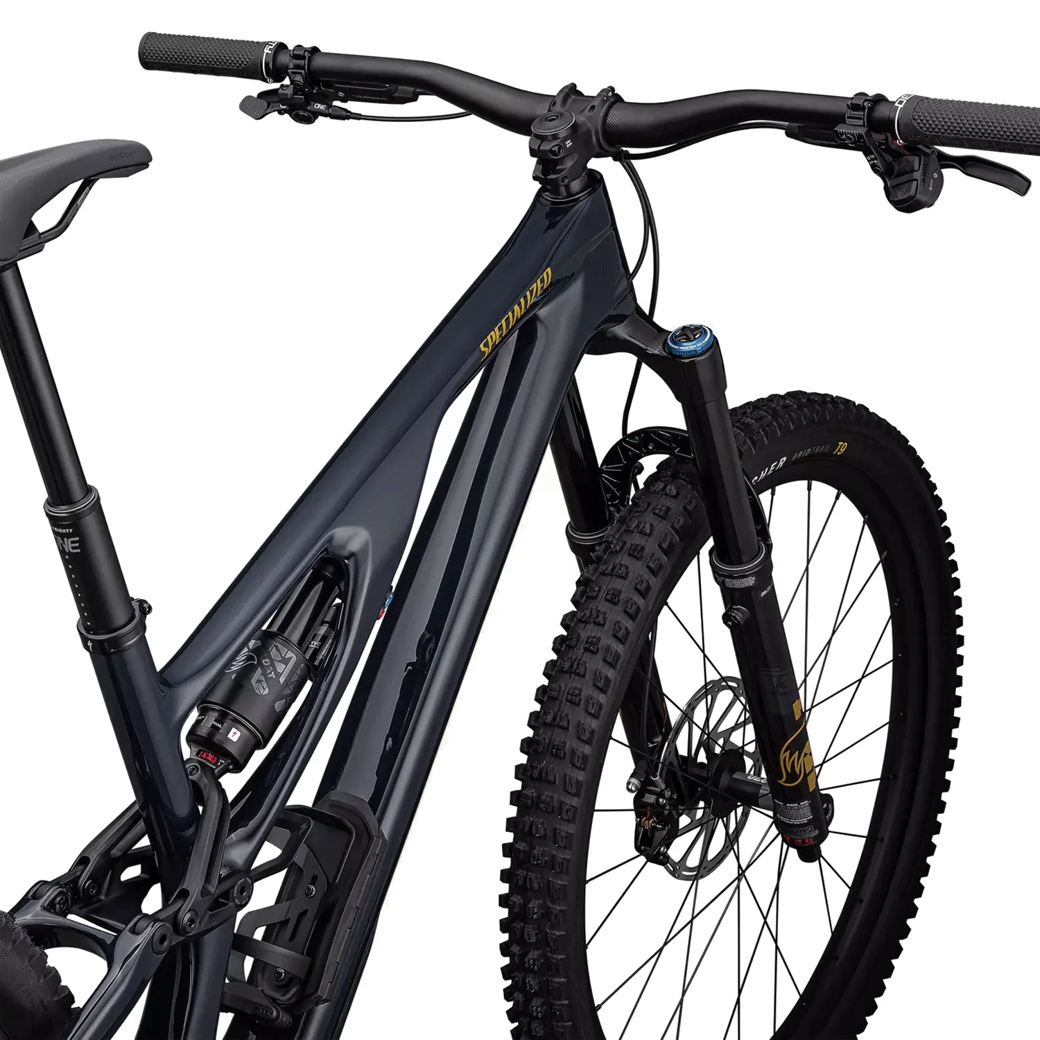 Specialized Stumpjumper Evo Expert Bike 2024 Dark Navy/Harvest Gold - Image 3