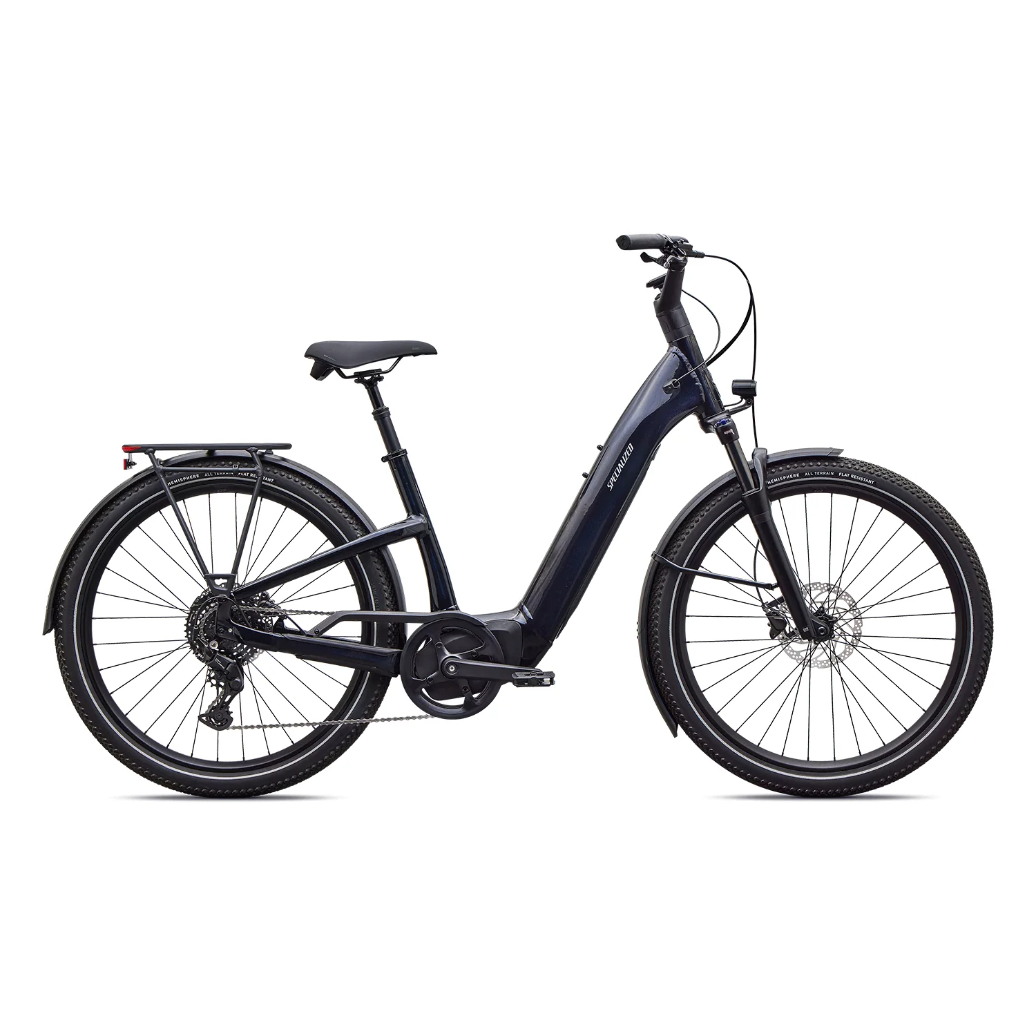 Specialized Turbo Como 4.0 Bike Gloss Metallic Dark Navy / Satin Silver Reflective