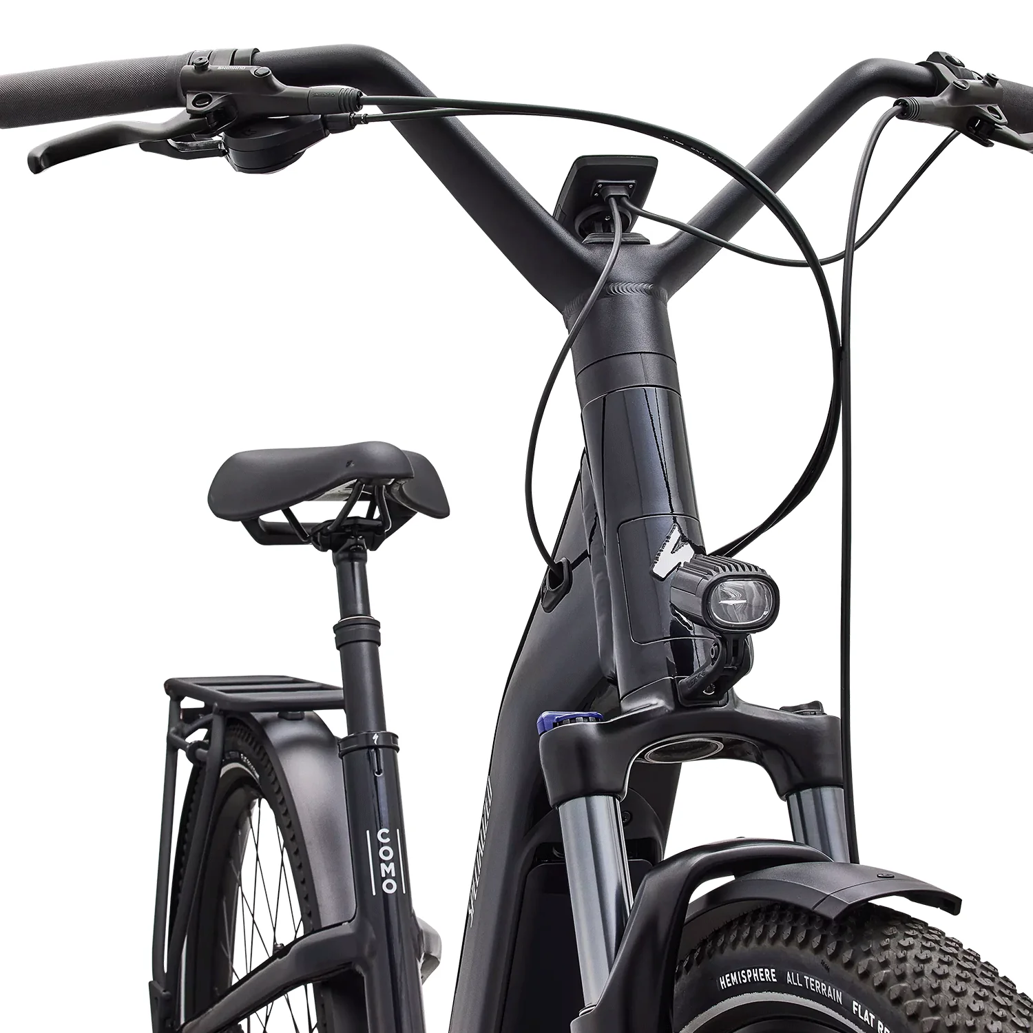 Specialized Turbo Como 4.0 Bike Gloss Metallic Dark Navy / Satin Silver Reflective - Image 2
