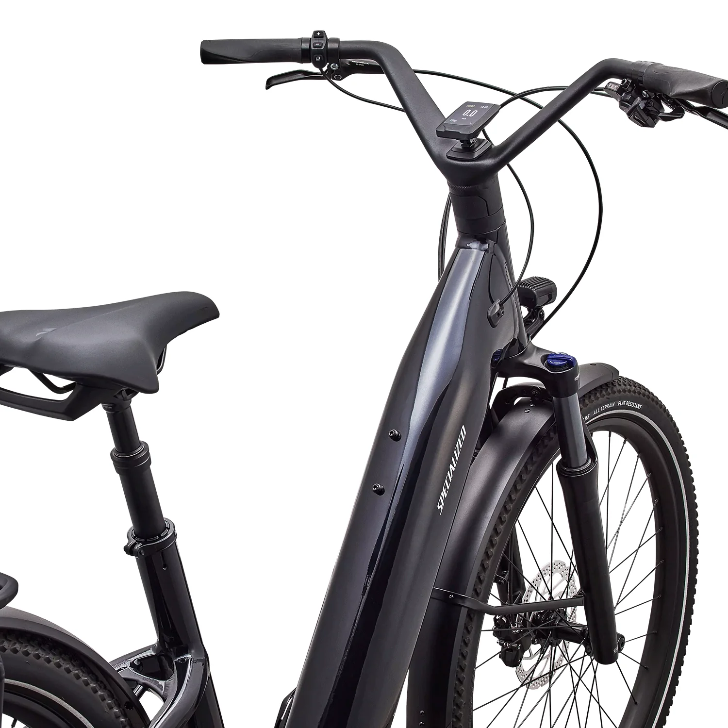 Specialized Turbo Como 4.0 Bike Gloss Metallic Dark Navy / Satin Silver Reflective - Image 3