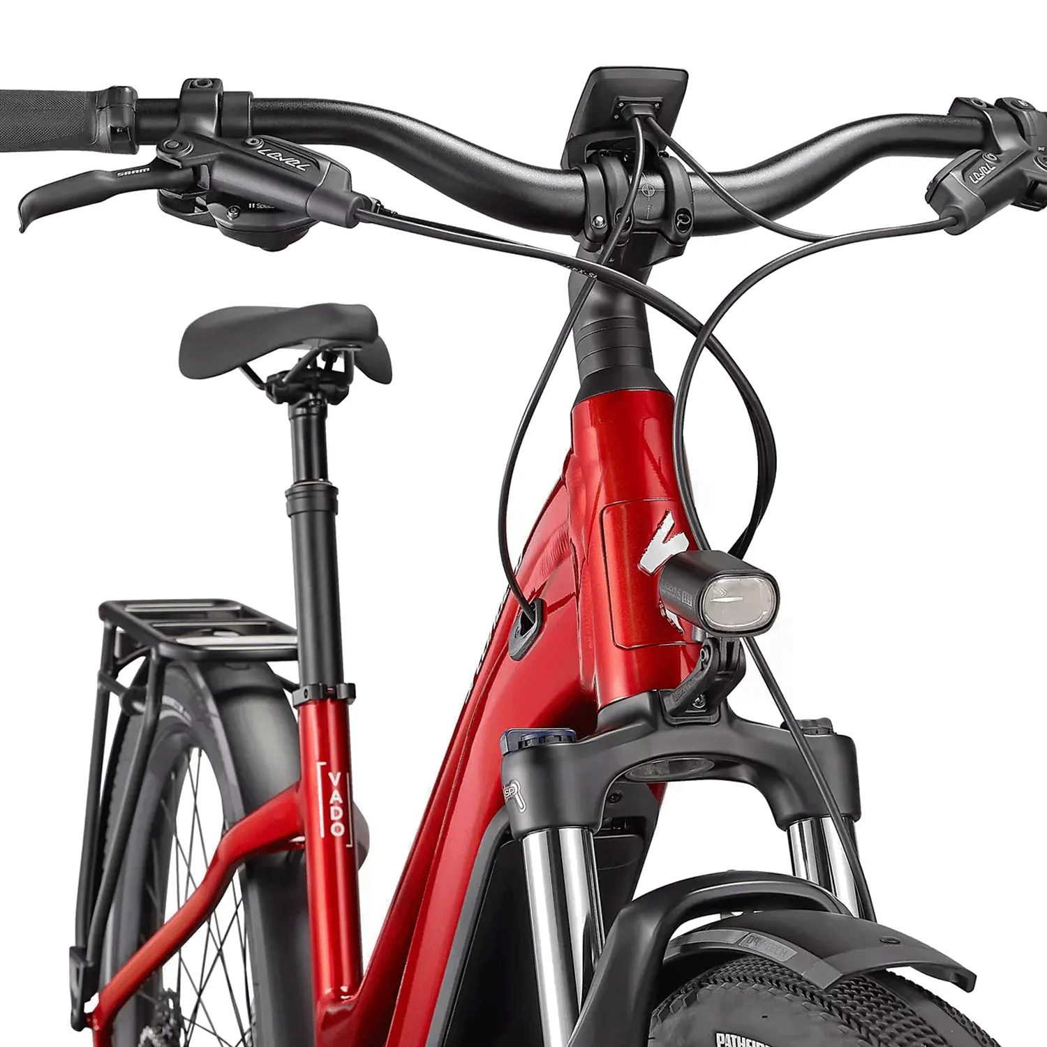 Specialized Vado 4.0 ST Bike 2024 Red Tint/Silver Reflective - Image 3