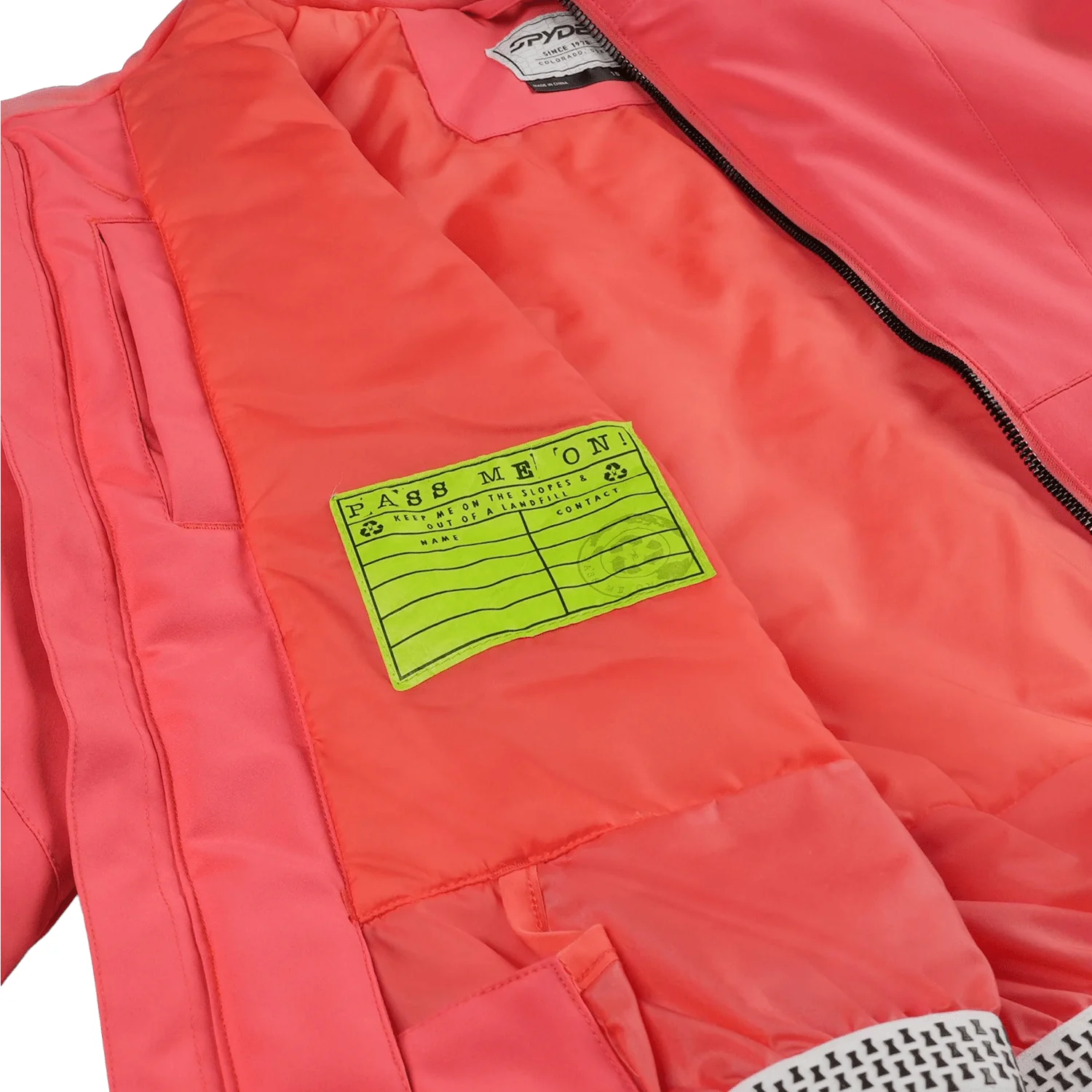 Spyder Kids Lola Jacket 2026 Coral Haze - Image 4