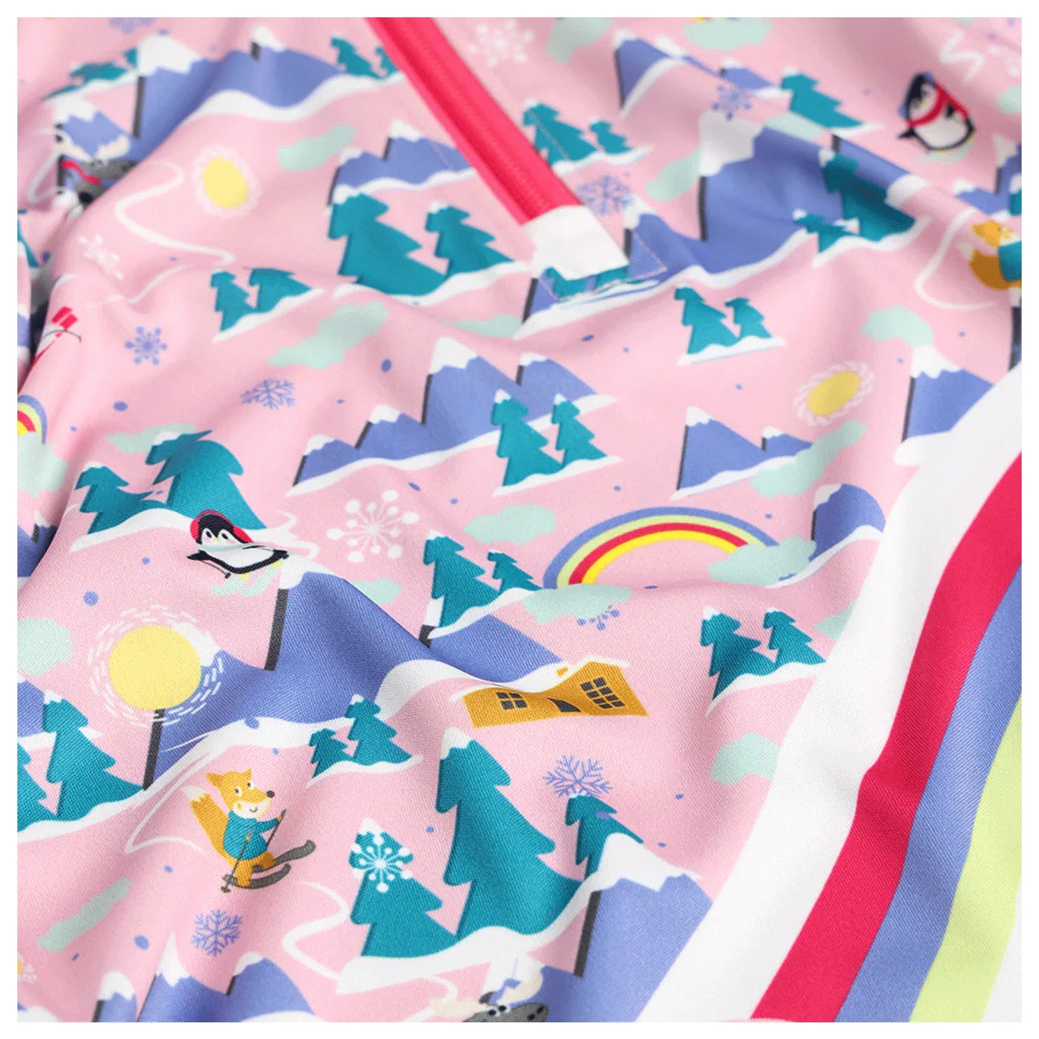 Spyder Kids Reflect 1/2 Zip Sweater Petal Pink - Image 4