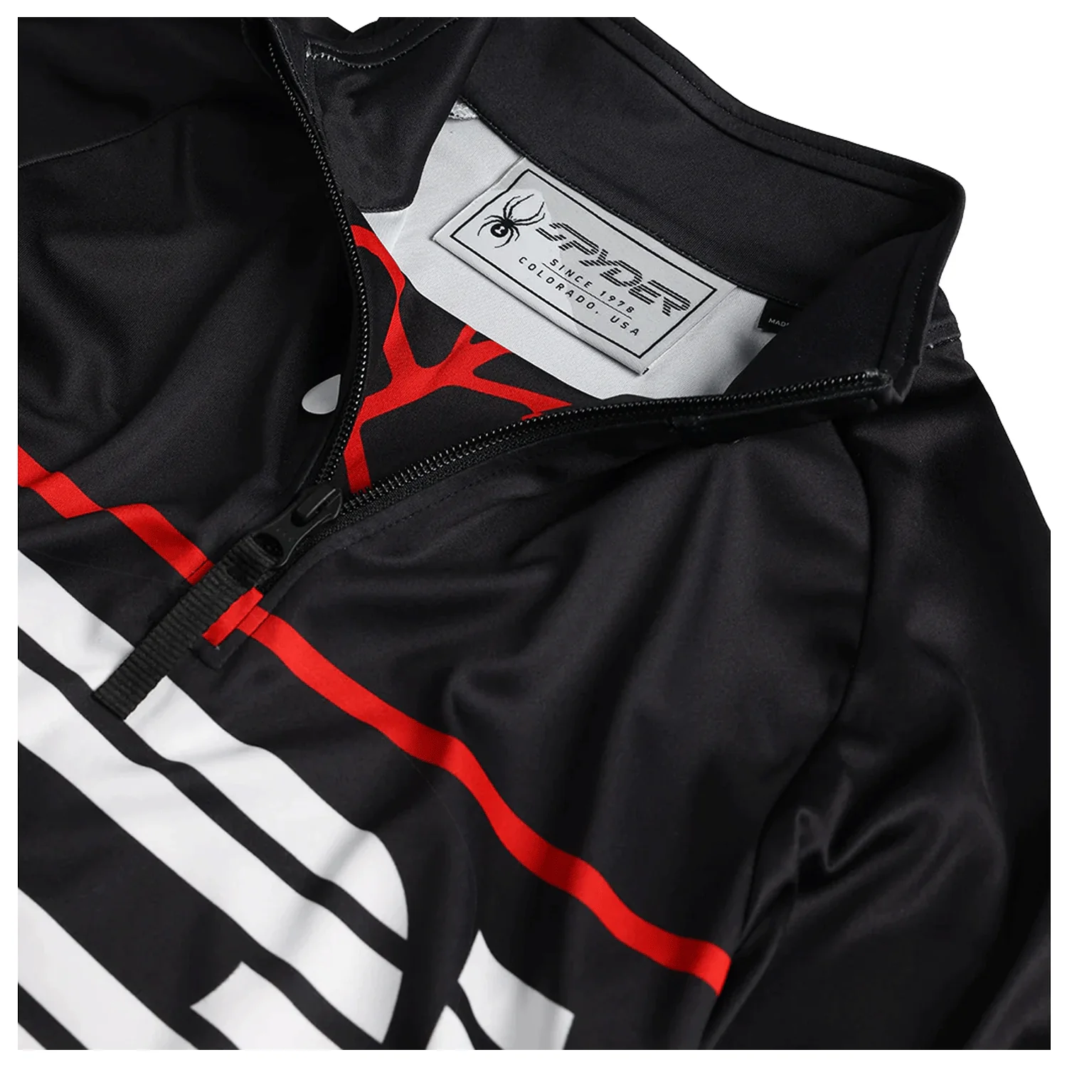 Spyder Kids Web 1/2 Zip Sweater Black - Image 3