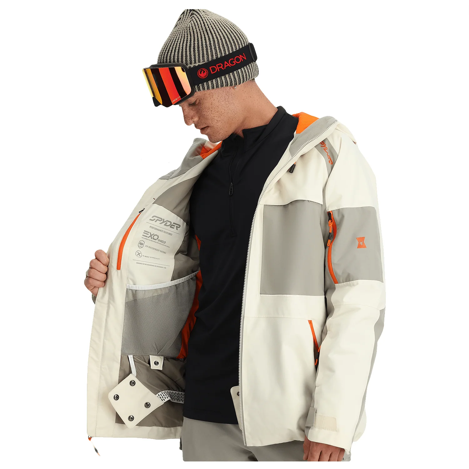 Spyder Men's Lift Jacket 2025 Vanilla Latte - Image 3