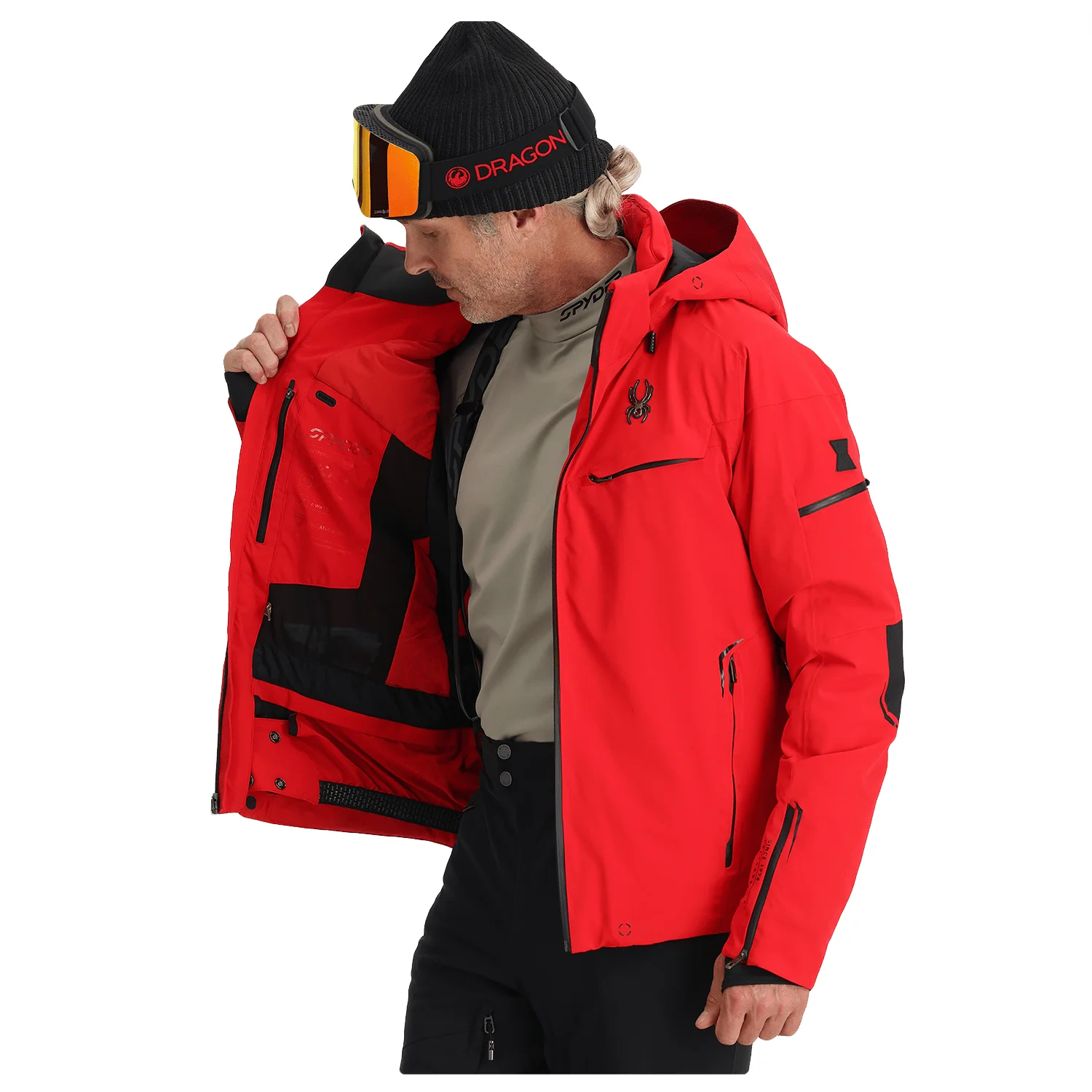 Spyder Men's Monterosa Jacket 2025 Spyder Red - Image 3