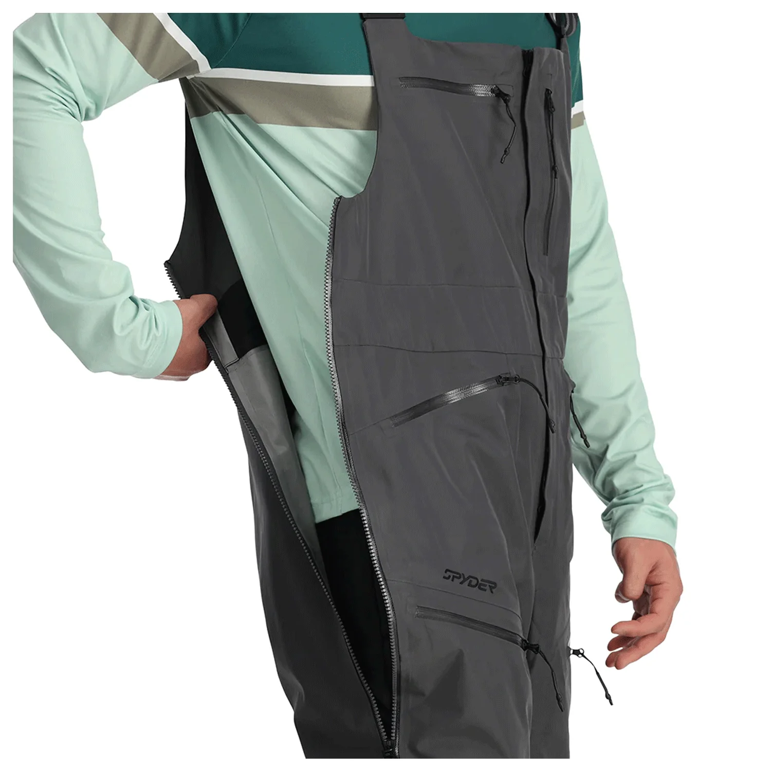 Spyder Men's Sanction Shell Gore-tex Bib Pant 2024 Polar - Image 4
