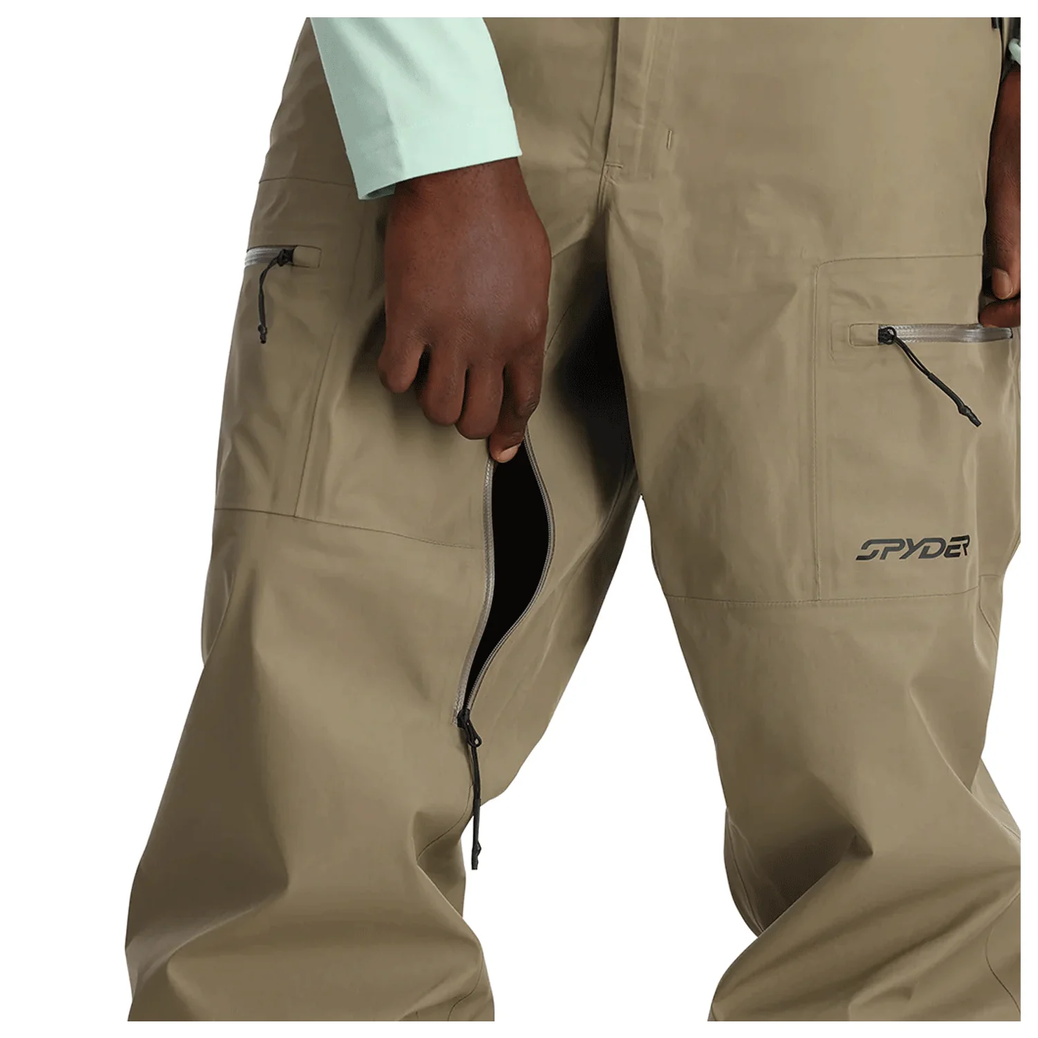 Spyder Men's Turret Shell Gore-tex Pant 2024 Desert Taupe - Image 4